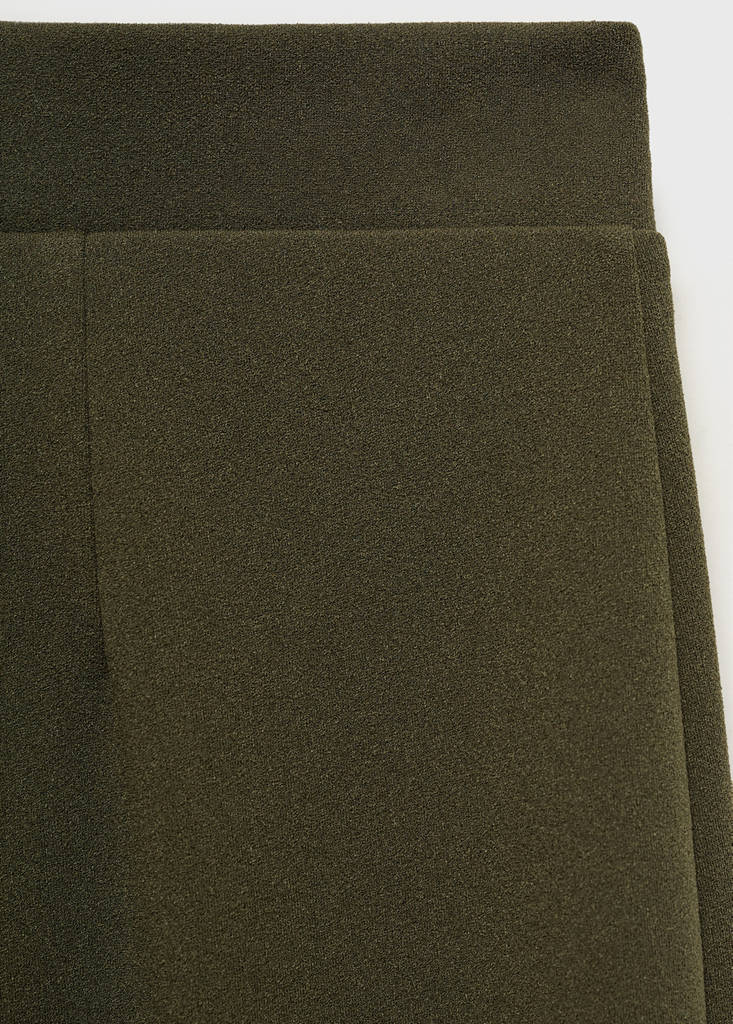 Straight knitted trousers — Khaki