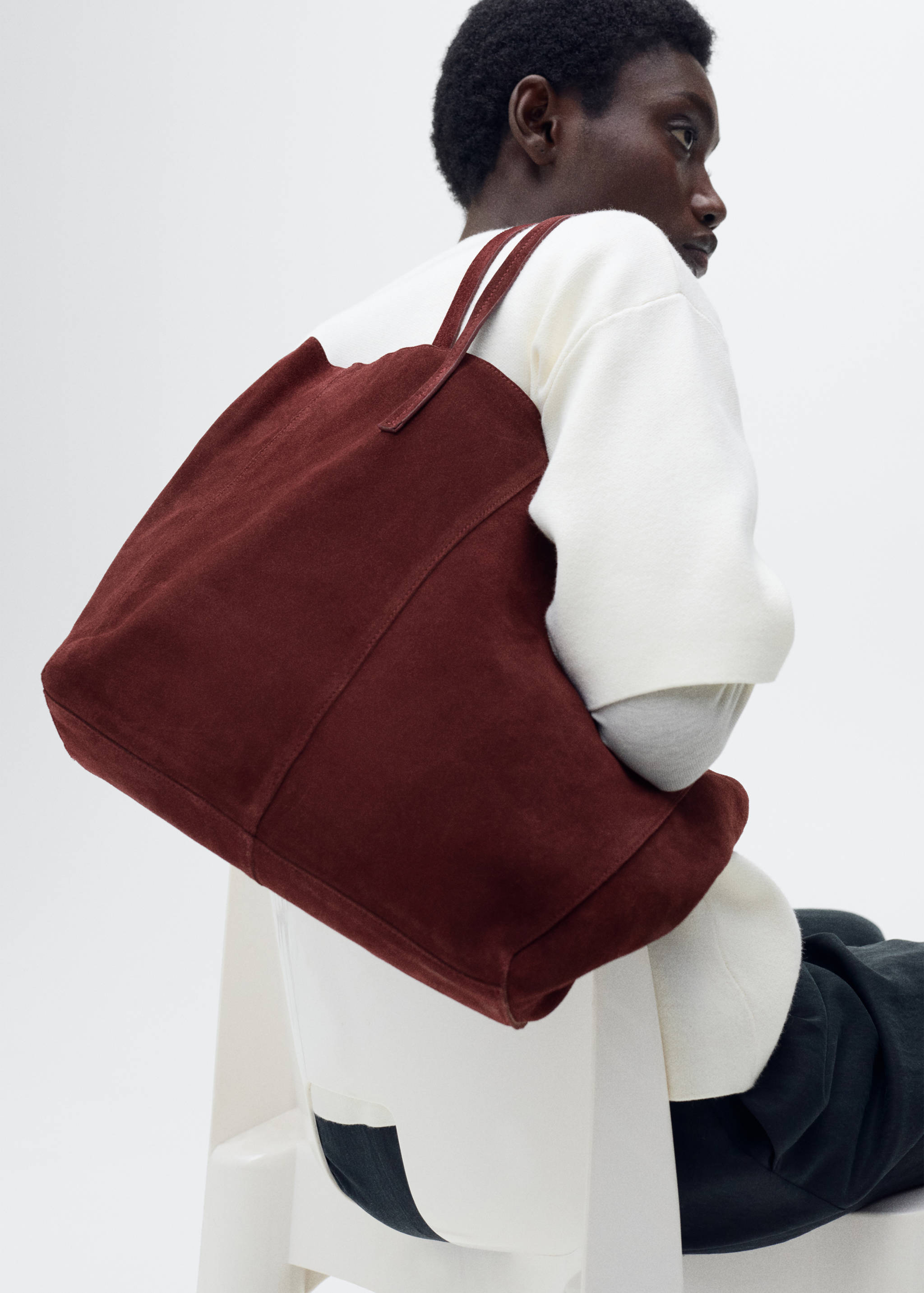 Suede shopper bag - Details of the article 9