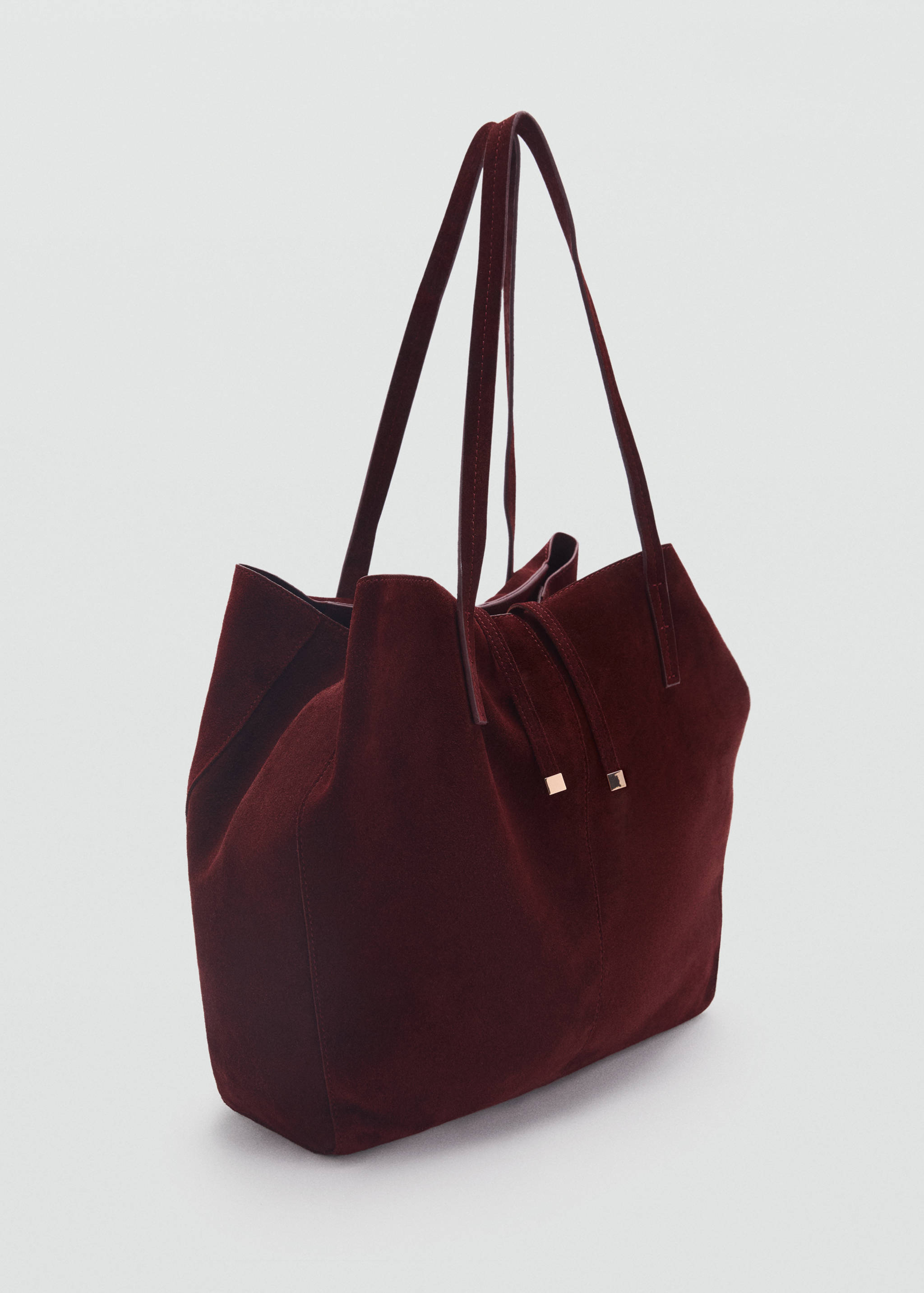 Suede shopper bag - Medium plane