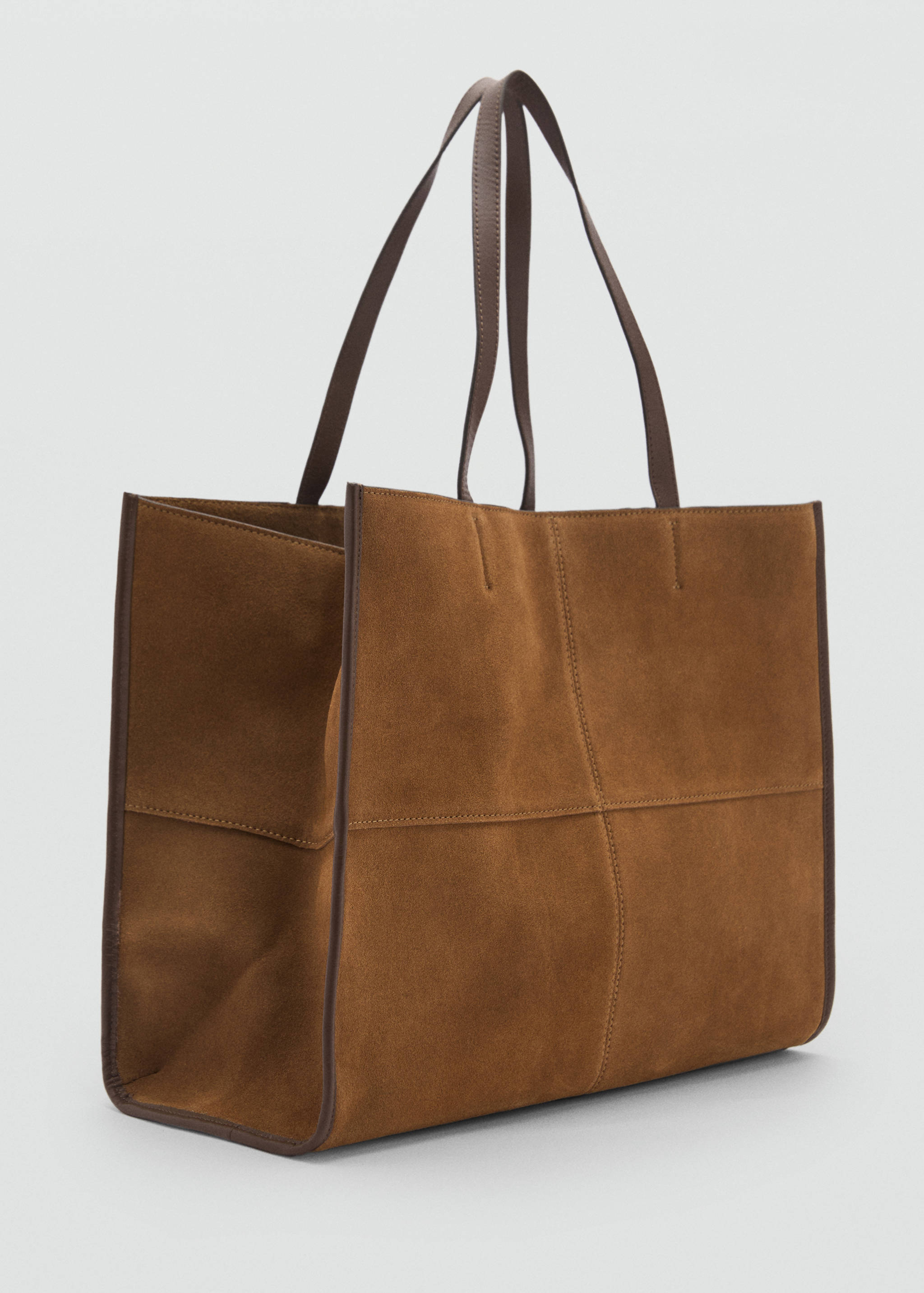 Sac cabas cuir coutures - Plan moyen