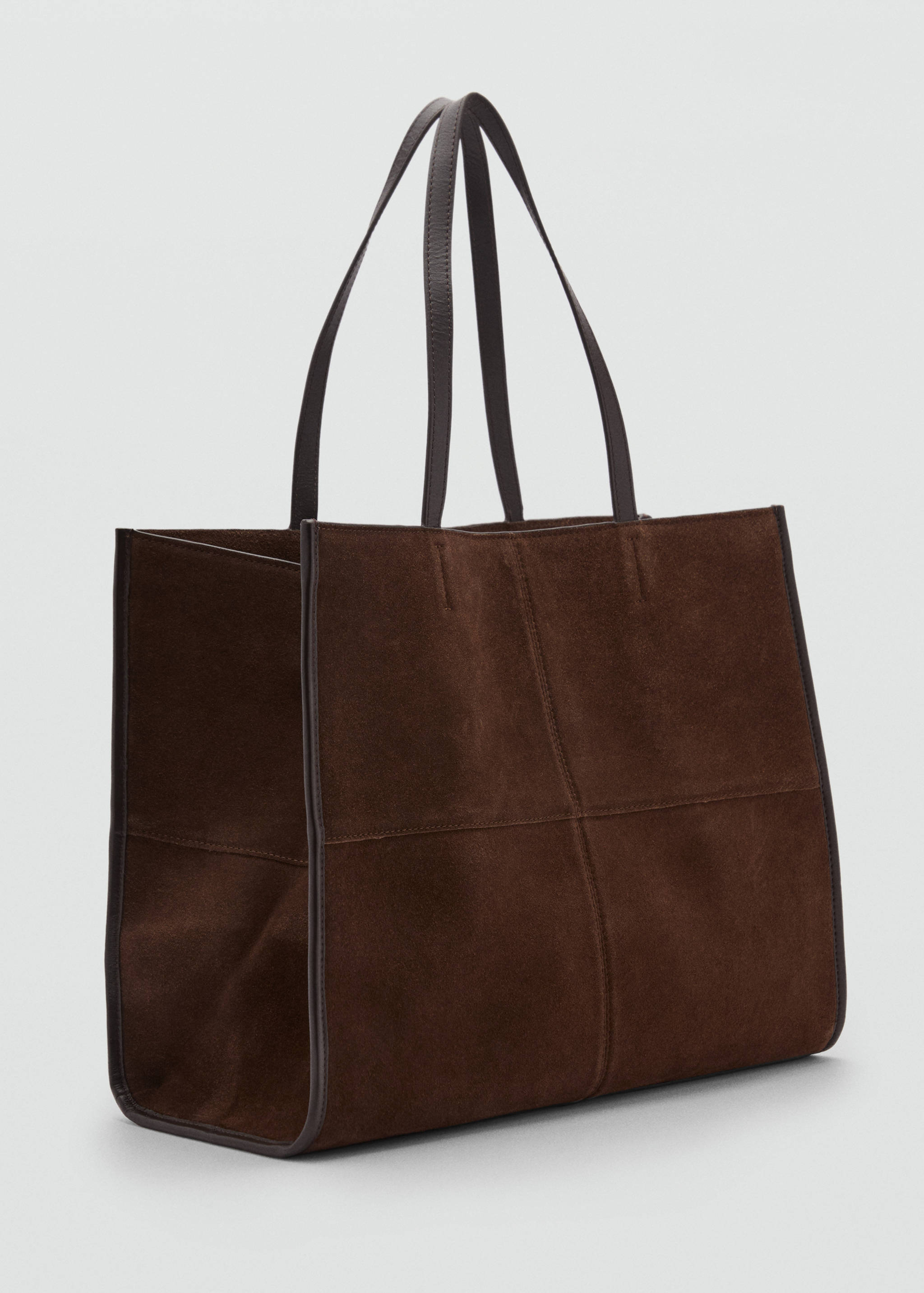 Sac cabas cuir coutures - Plan moyen