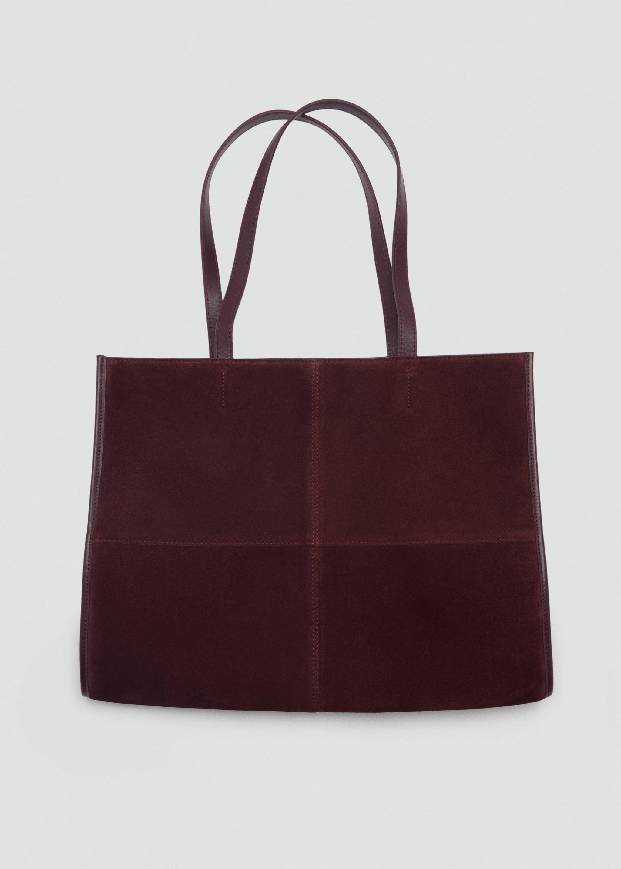 Leather shopper bag with stitching - Details of the article 4