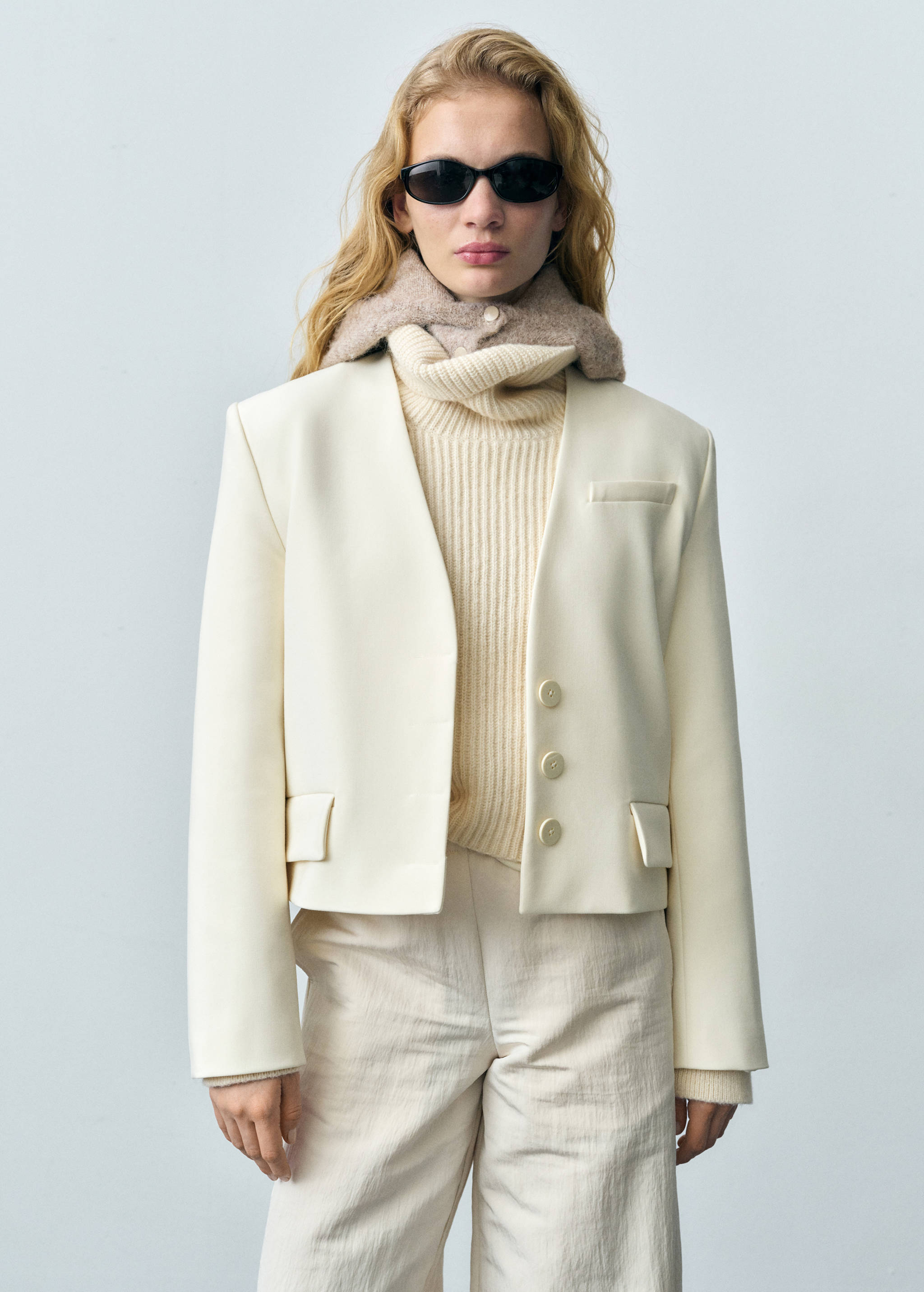 Mango Kalıplı crop blazer ceket görsel 8