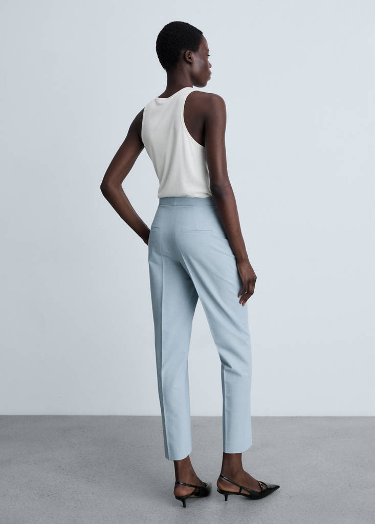 Straight suit trousers — Sky Blue