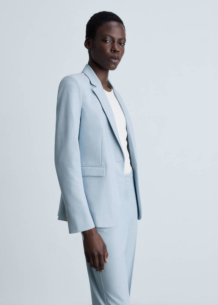 Straight suit trousers — Sky Blue