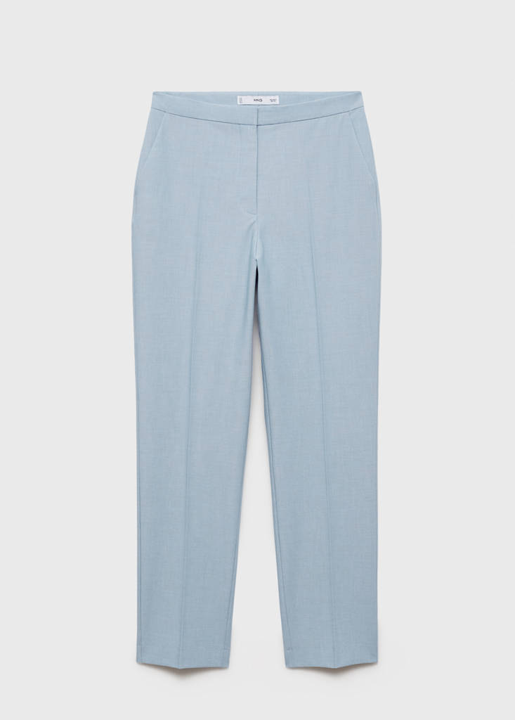 Straight suit trousers — Sky Blue