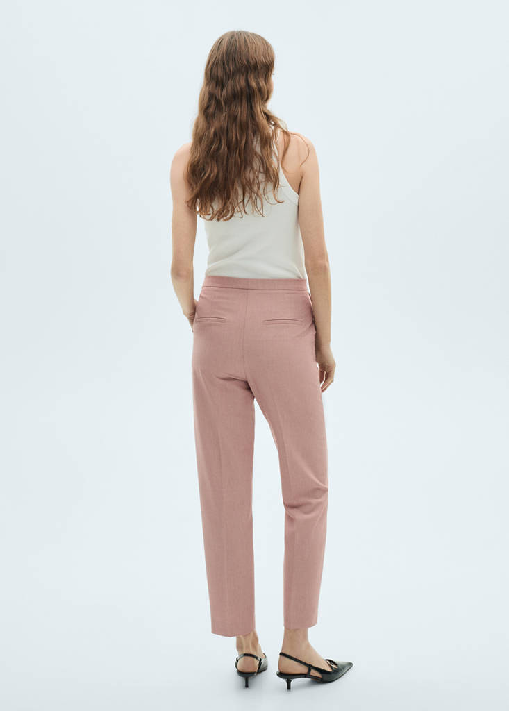 Straight suit trousers — Pastel Pink
