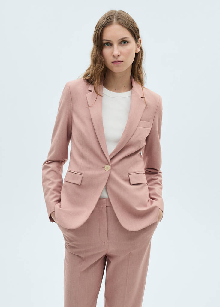 Straight suit trousers — Pastel Pink