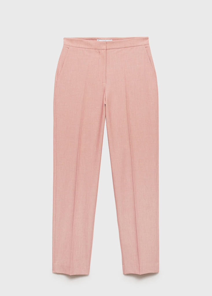 Straight suit trousers — Pastel Pink