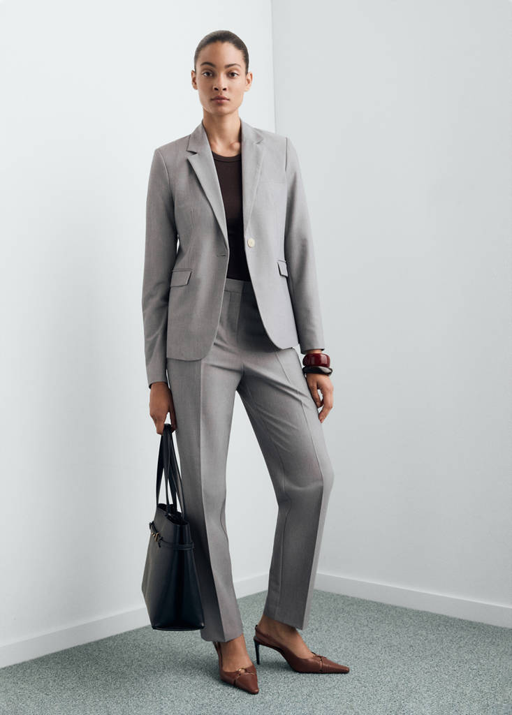 Straight suit trousers — Grey