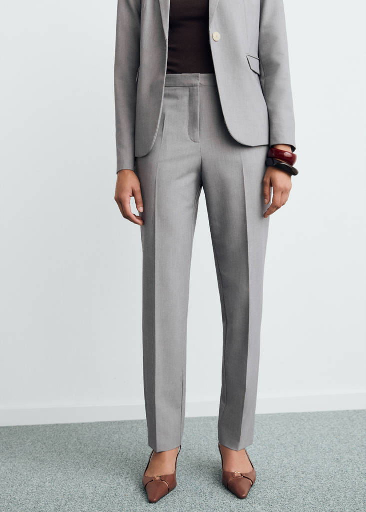 Straight suit trousers — Grey