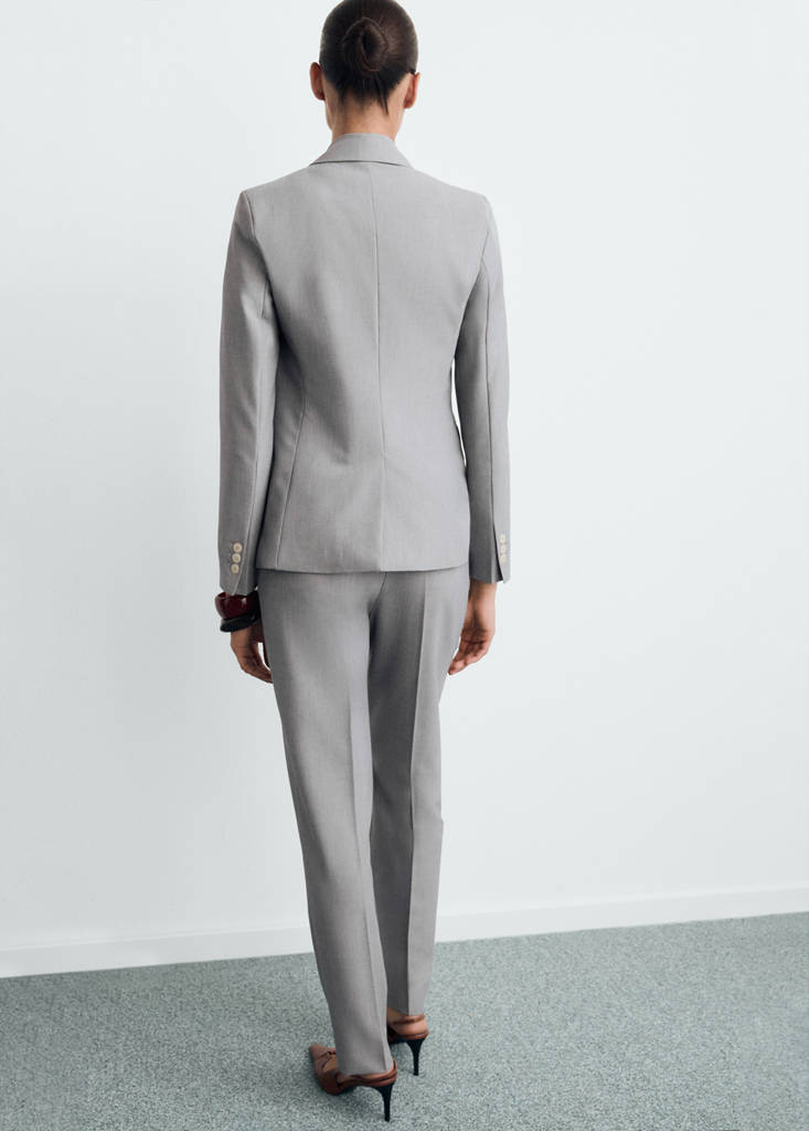 Straight suit trousers — Grey