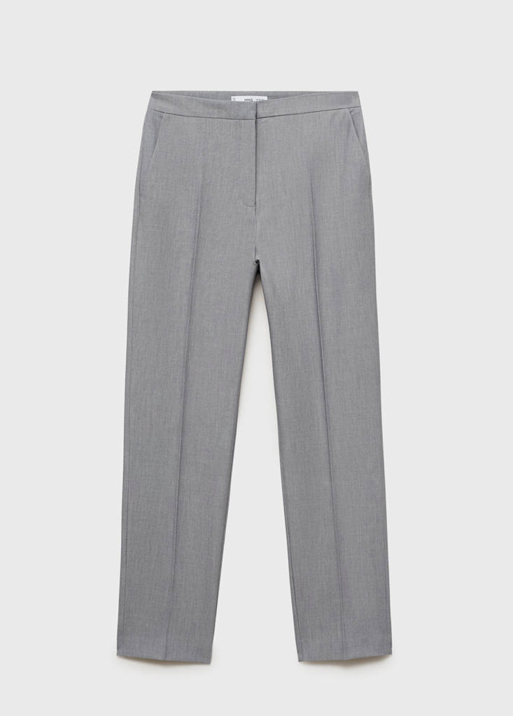 Straight suit trousers — Grey