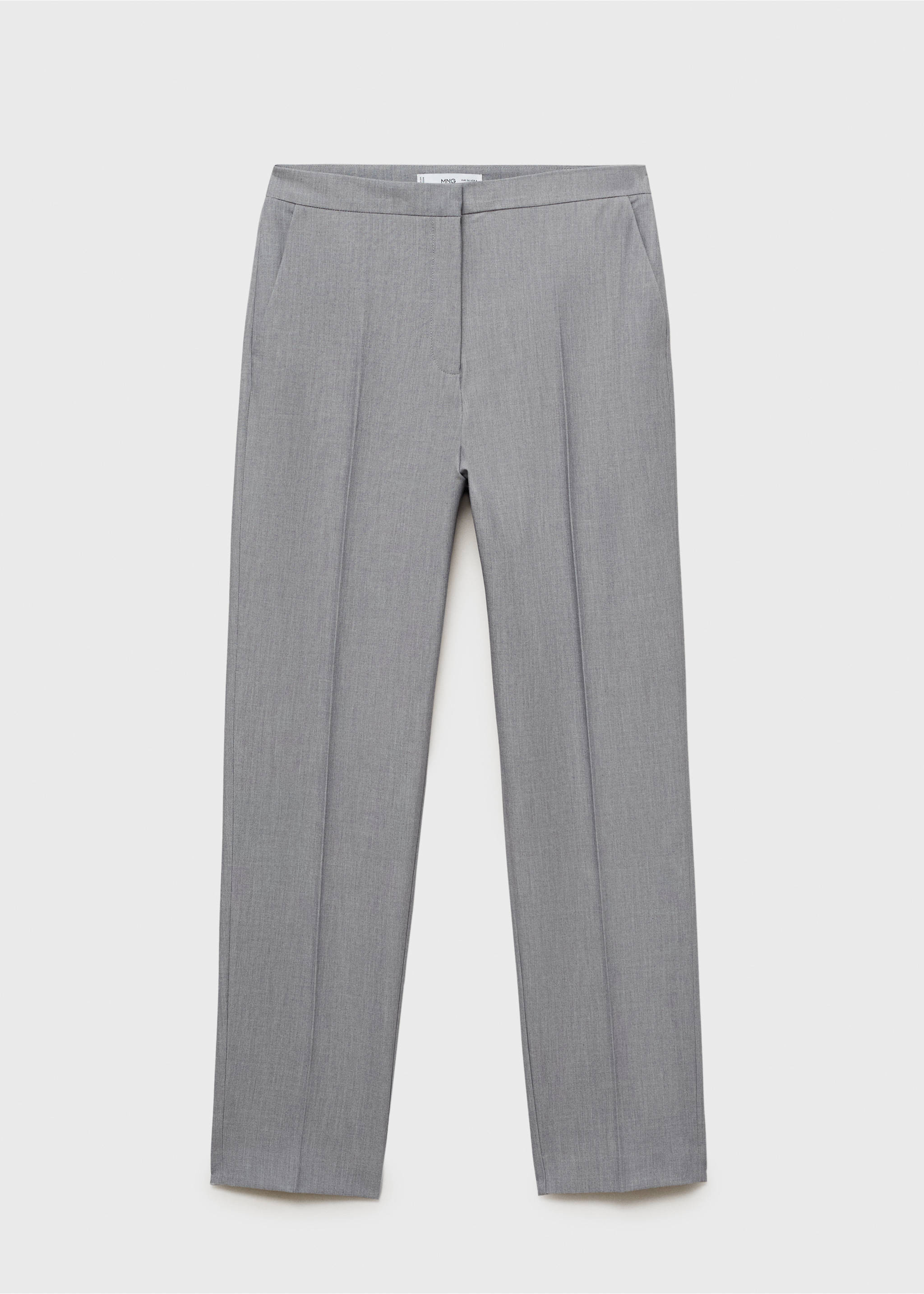 Düz kesim kumaş pantolon - Modelsiz ürün, Gri. Ref: 87073292-00.