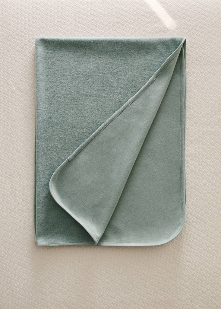 MANGO HOME - Couverture en tissu éponge bouclette pour bébé vert menthe - Taille unique