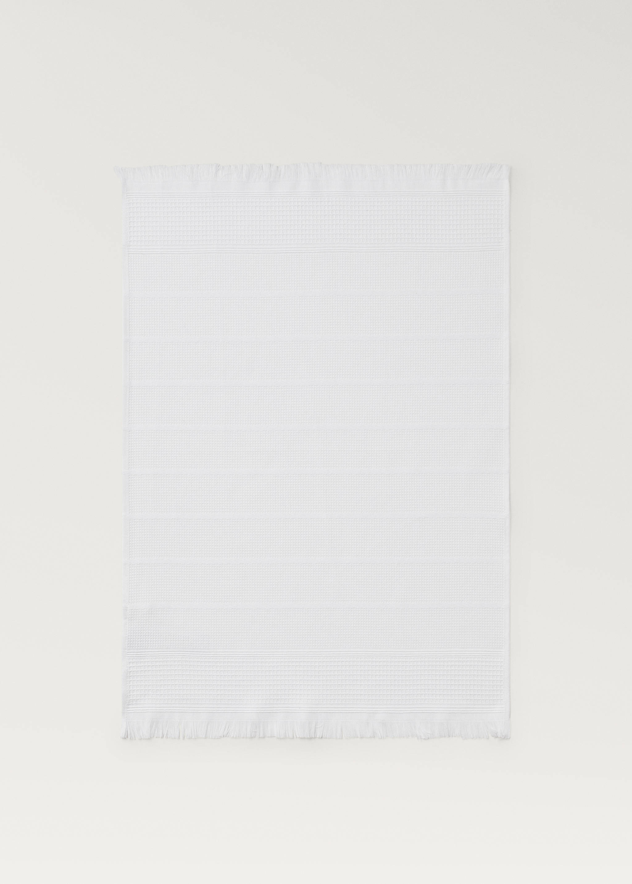 Textured cotton kitchen towel with fringes - Details of the article 1