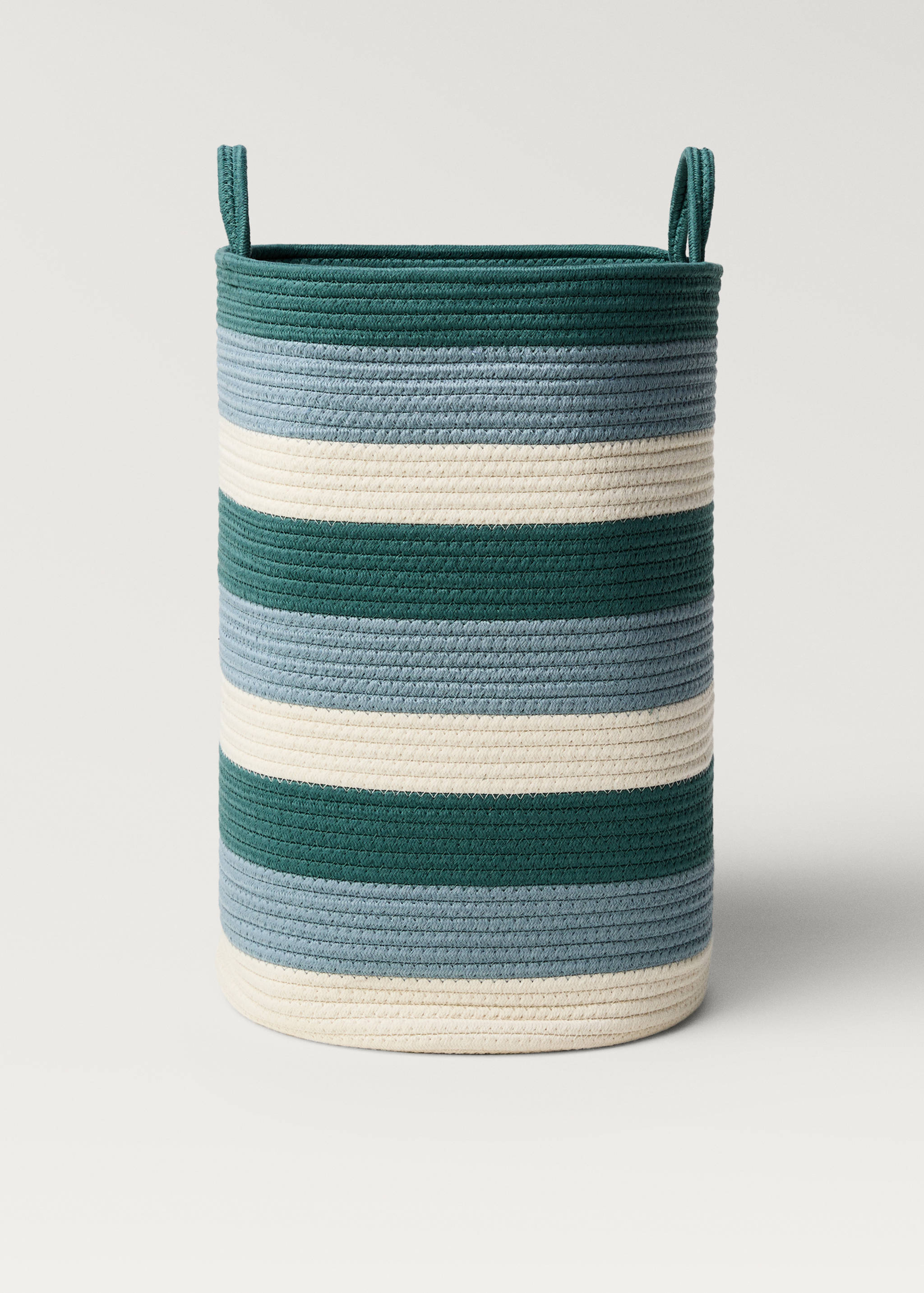 Large striped double-handle children's basket - Article without model