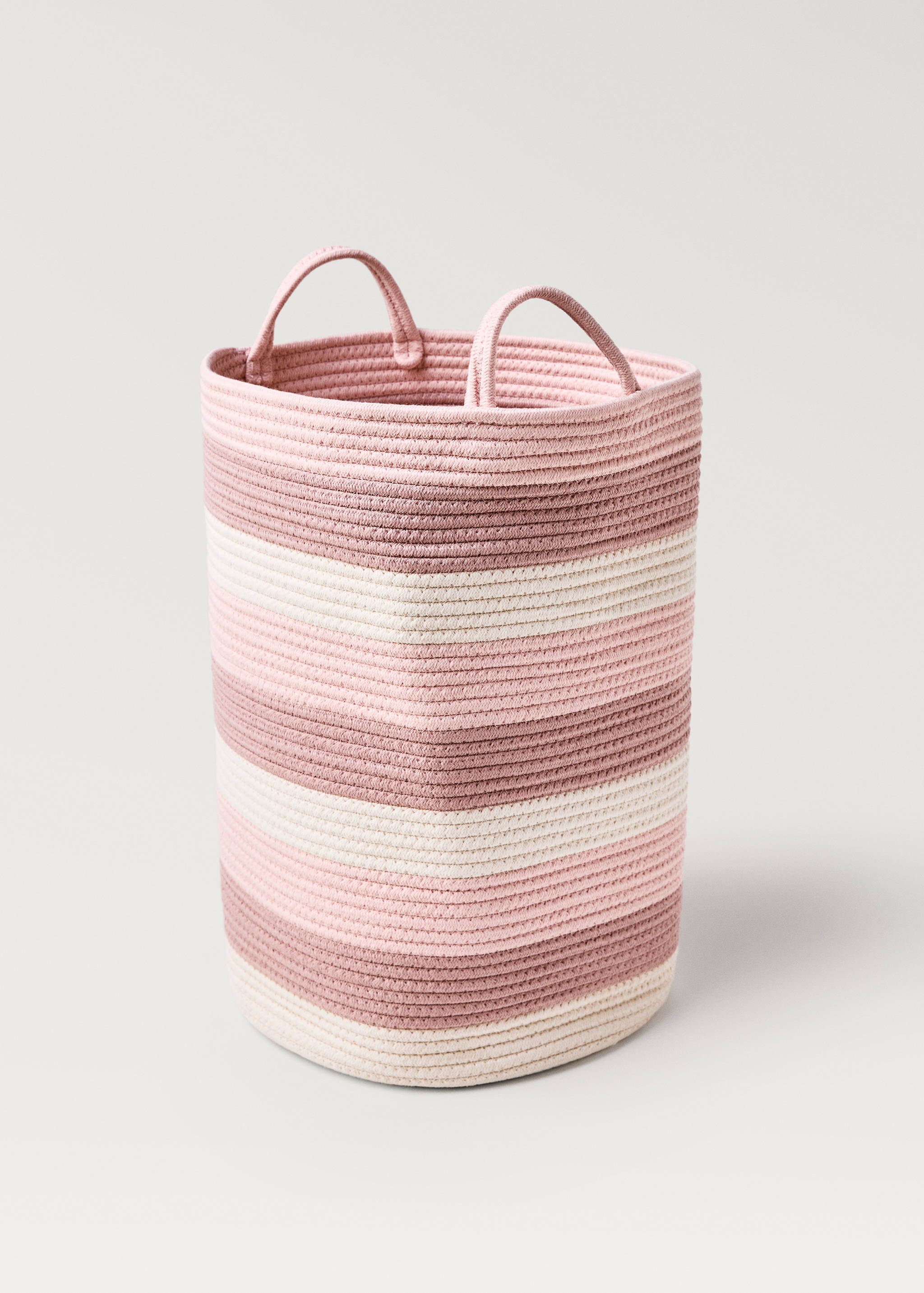 Large striped double-handle children's basket - Details of the article 1