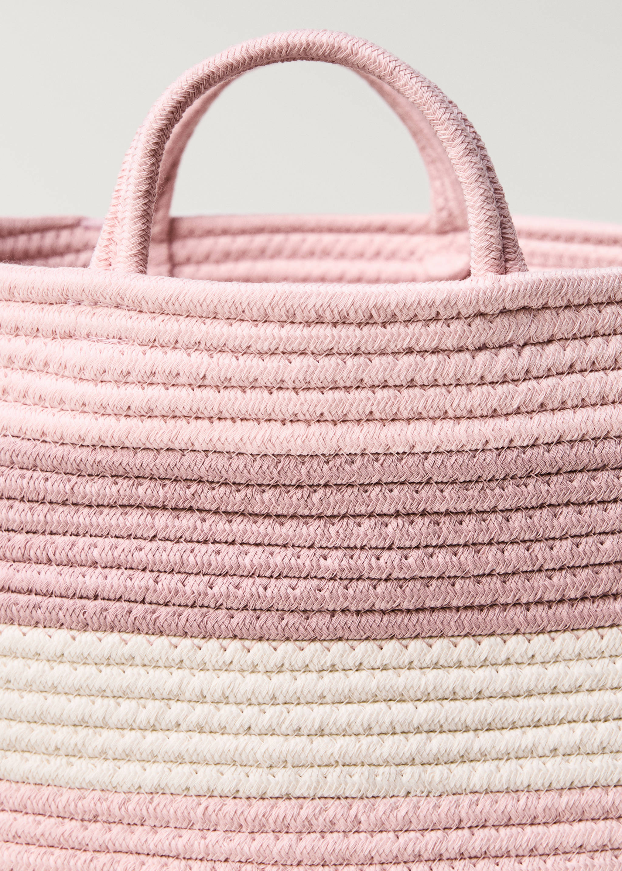 Large striped double-handle children's basket - Details of the article 2
