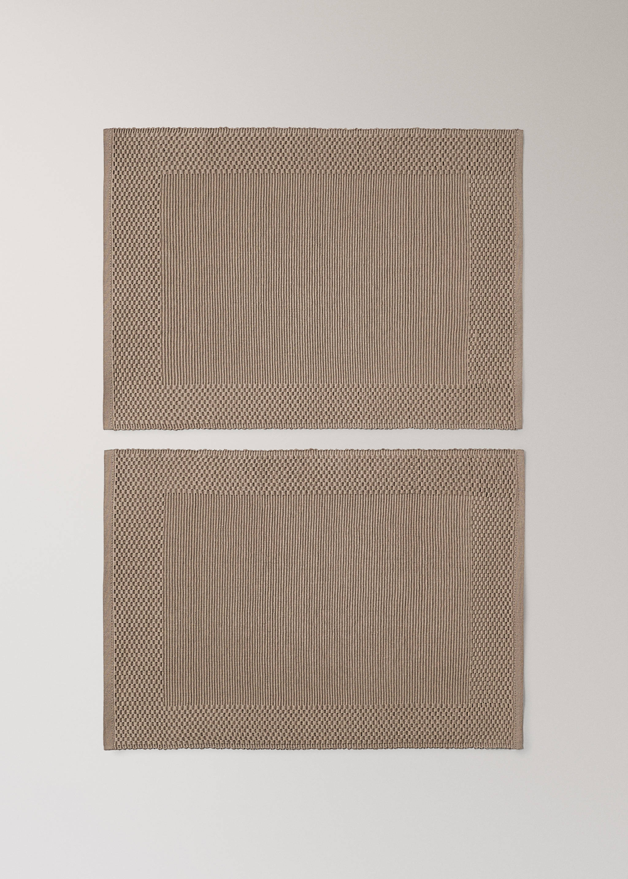 Katoenen placemats met geometrisch patroon - Artikel zonder model