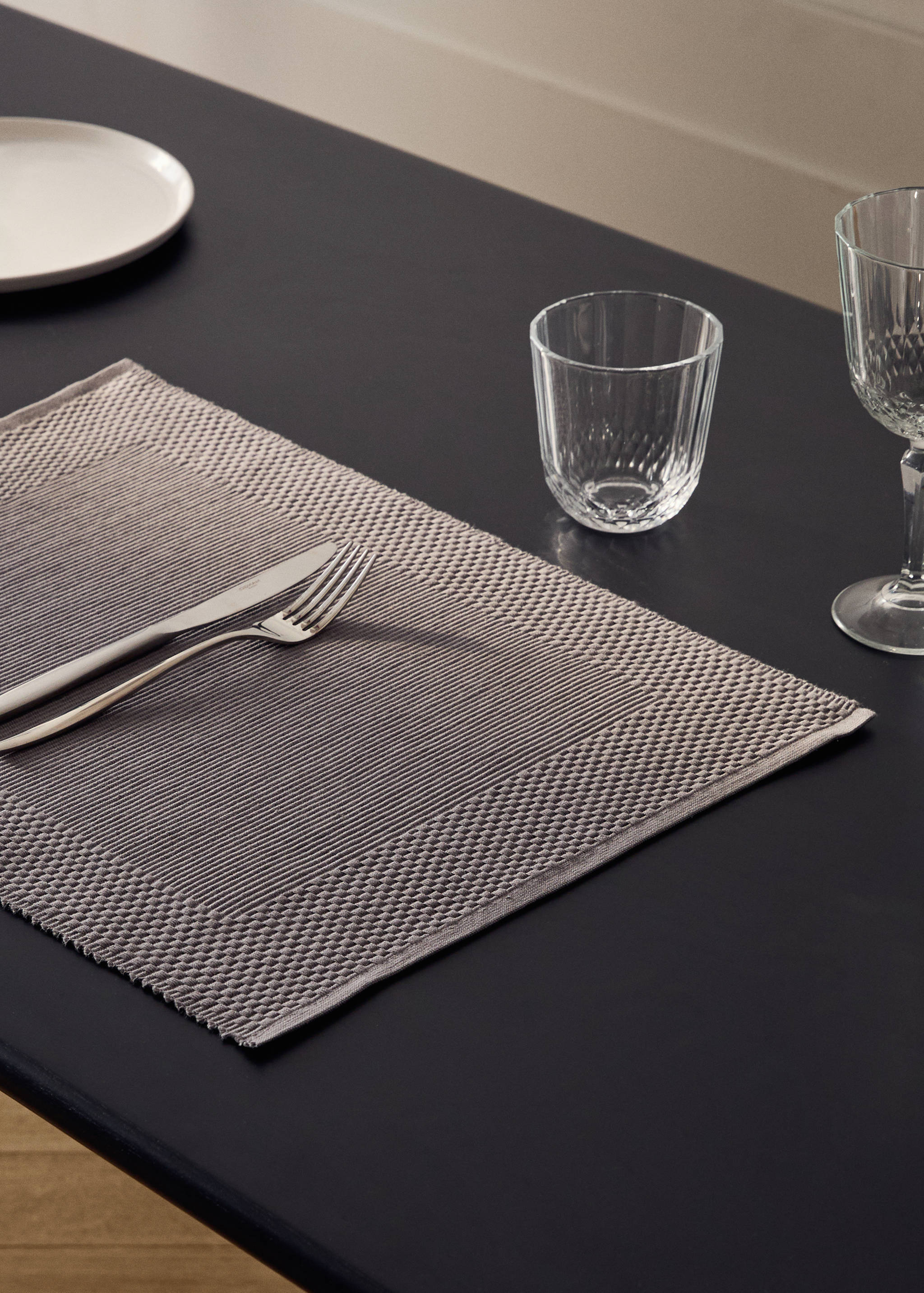 Katoenen placemats met geometrisch patroon - Overzichtstekening