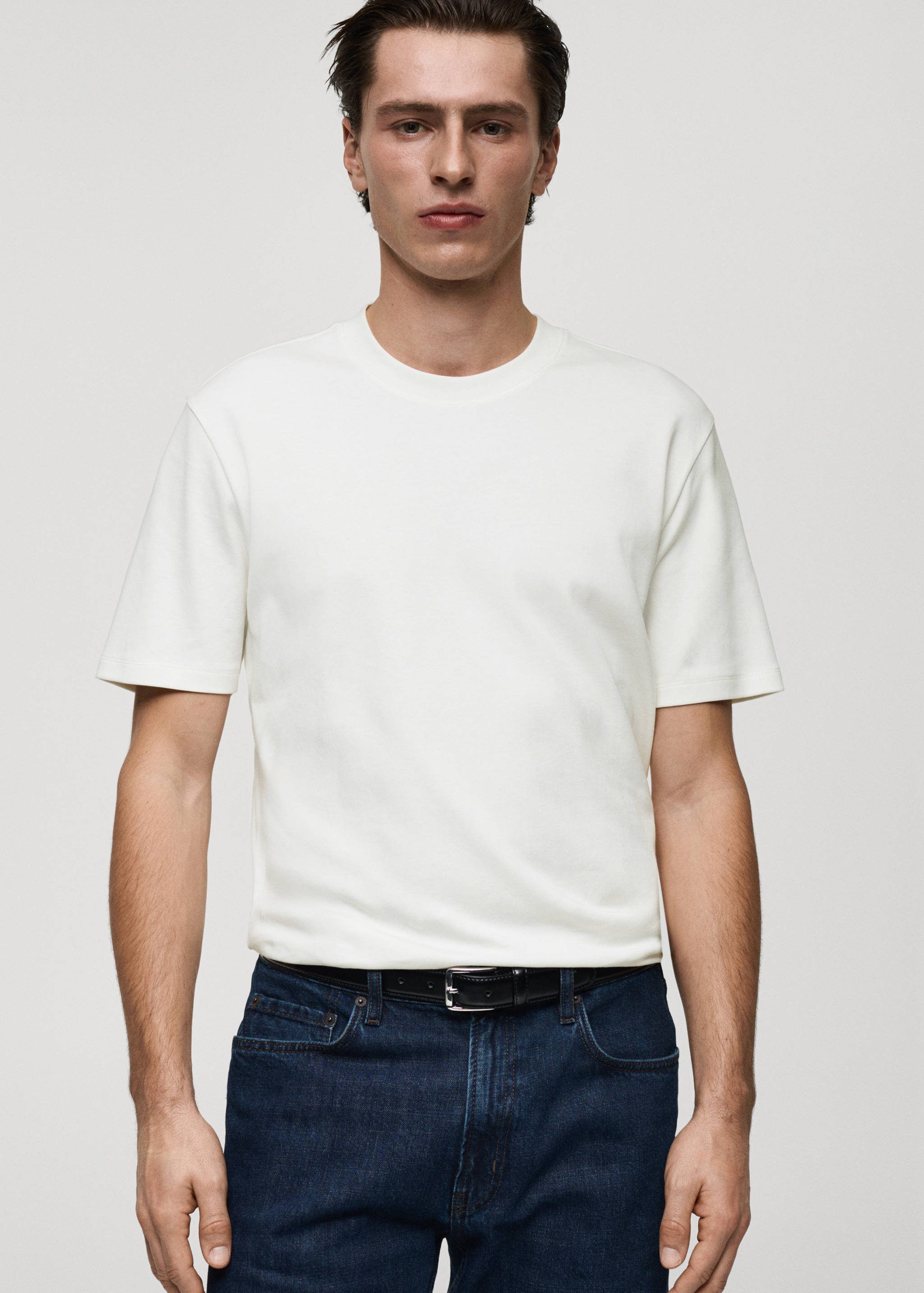 Medium weight regular fit T-shirt - Medium plane