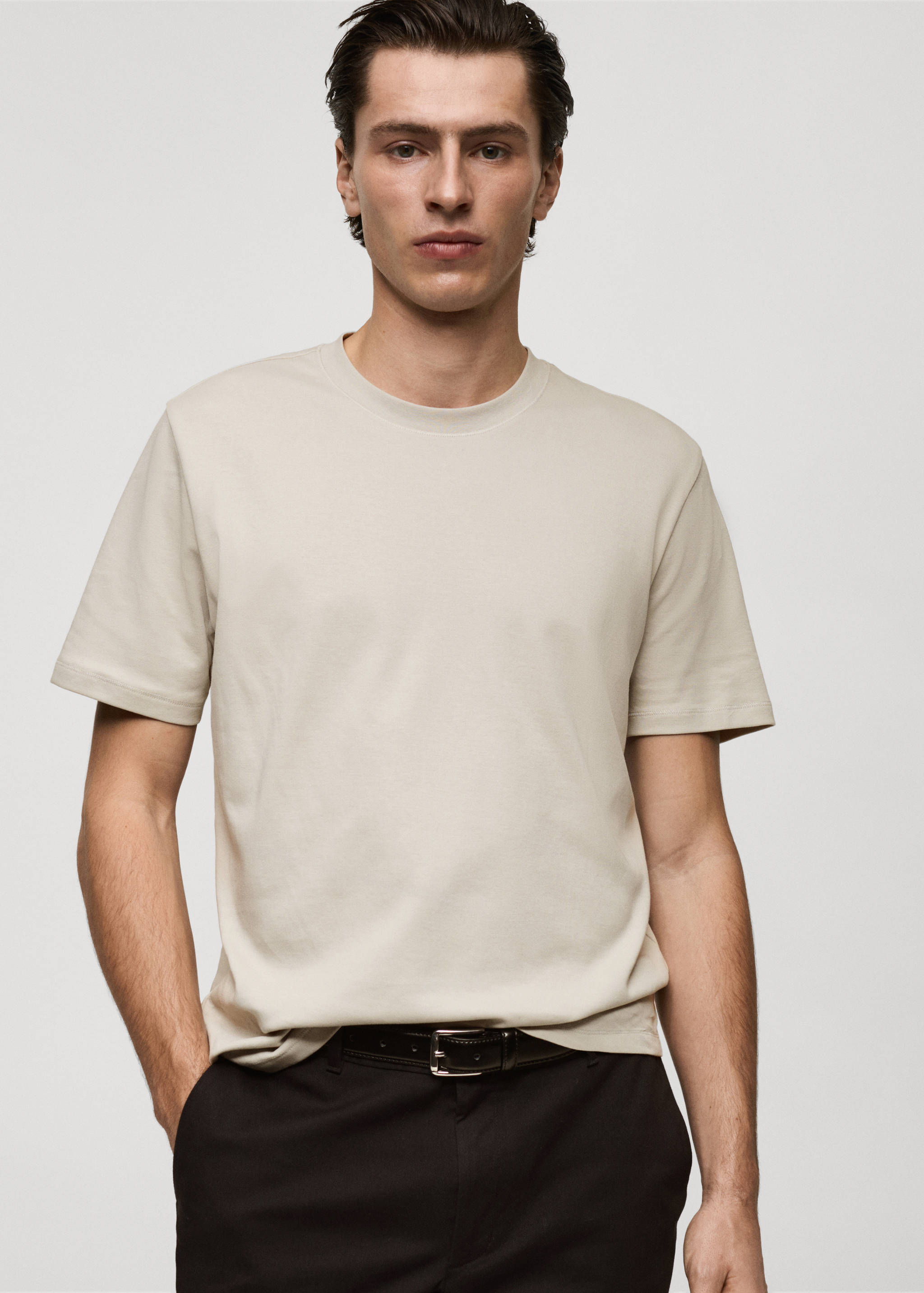 Medium weight regular fit T-shirt - Medium plane