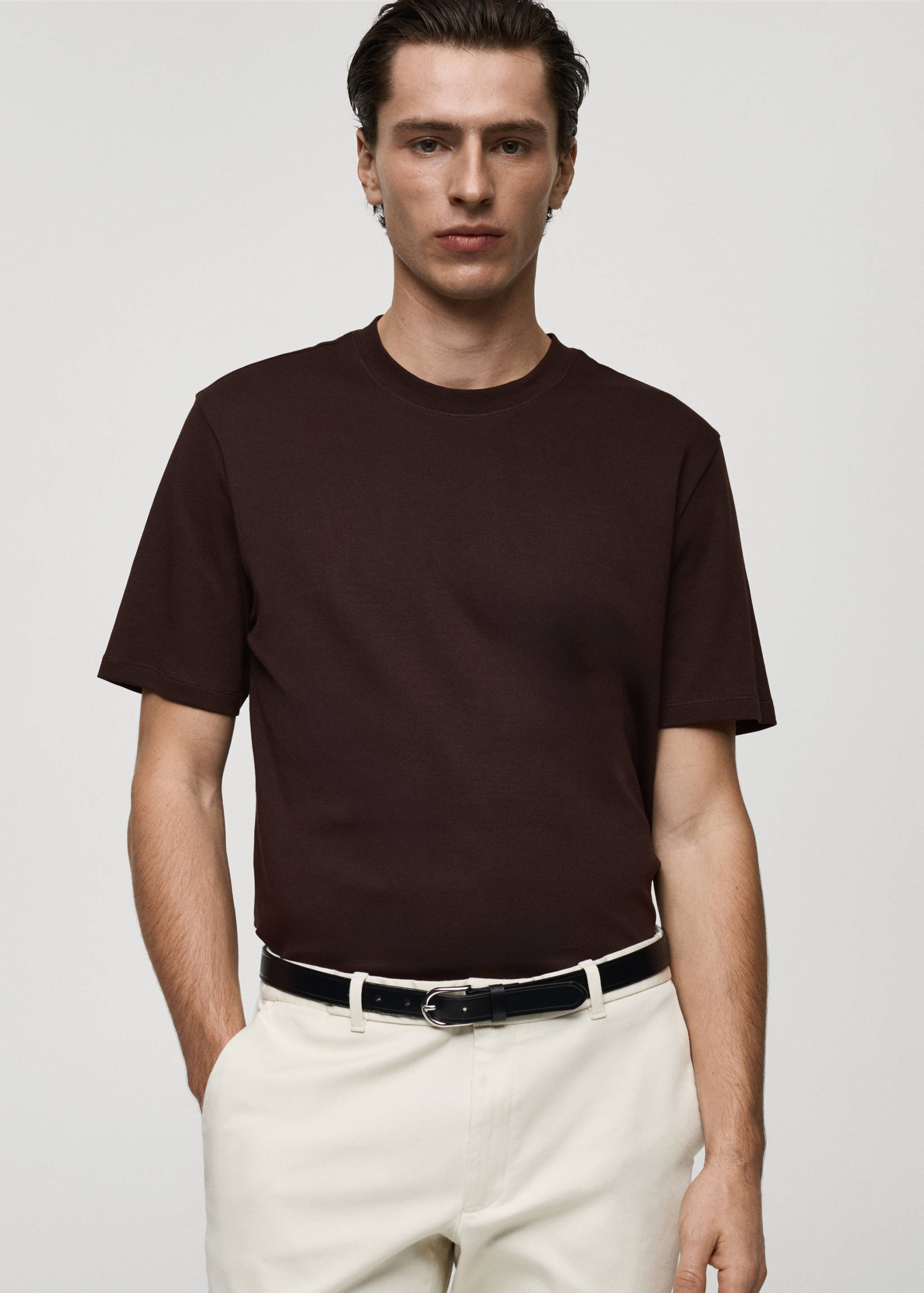 Medium weight regular fit T-shirt - Medium plane