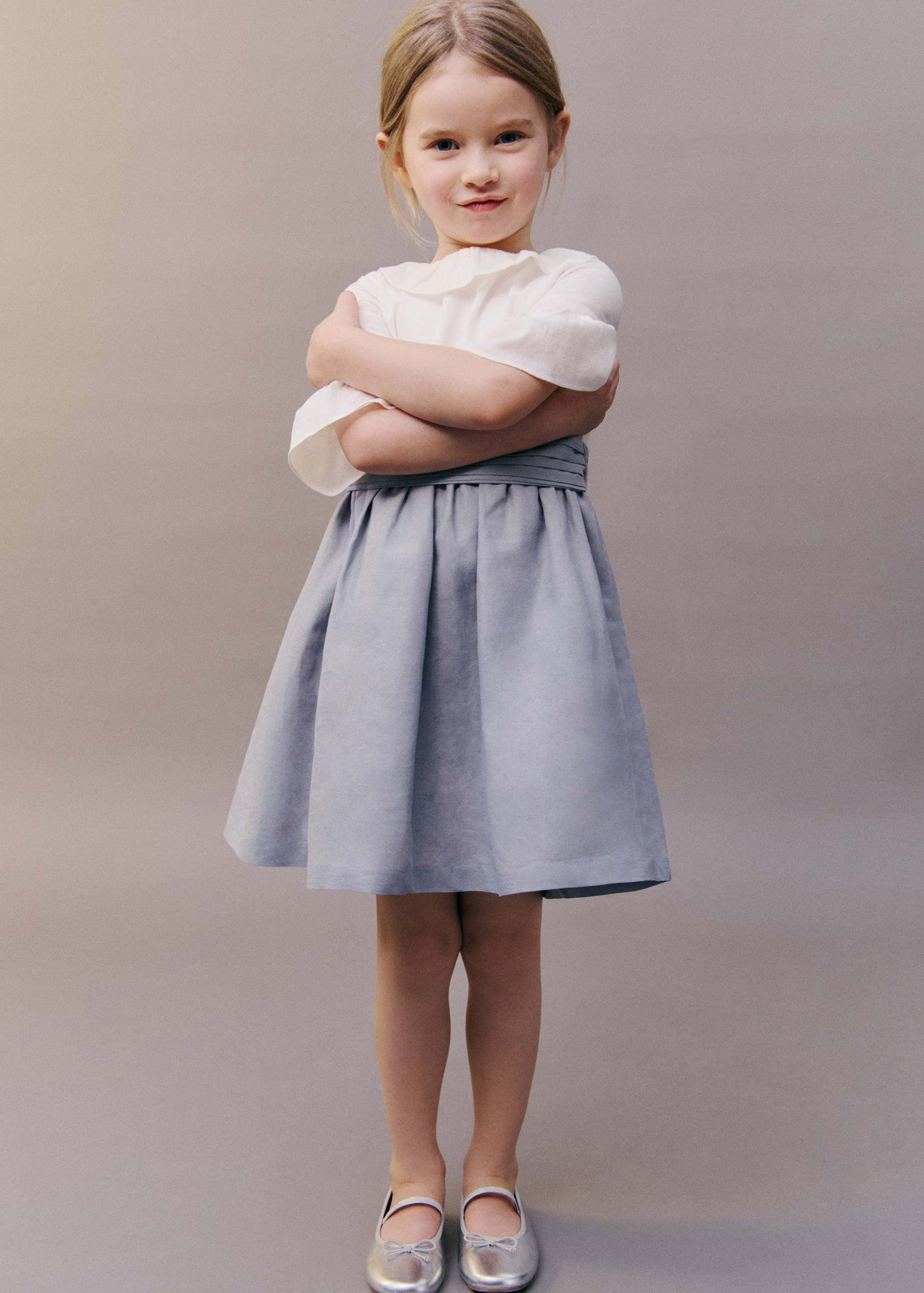 Contrast skirt dress - Details of the article 5