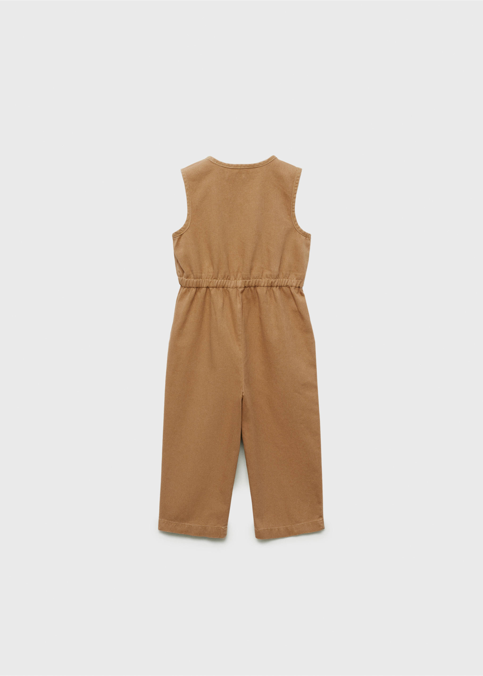 Buttoned long jumpsuit - Reverse of the article, Medium Brown. Ref: 87073635-00.