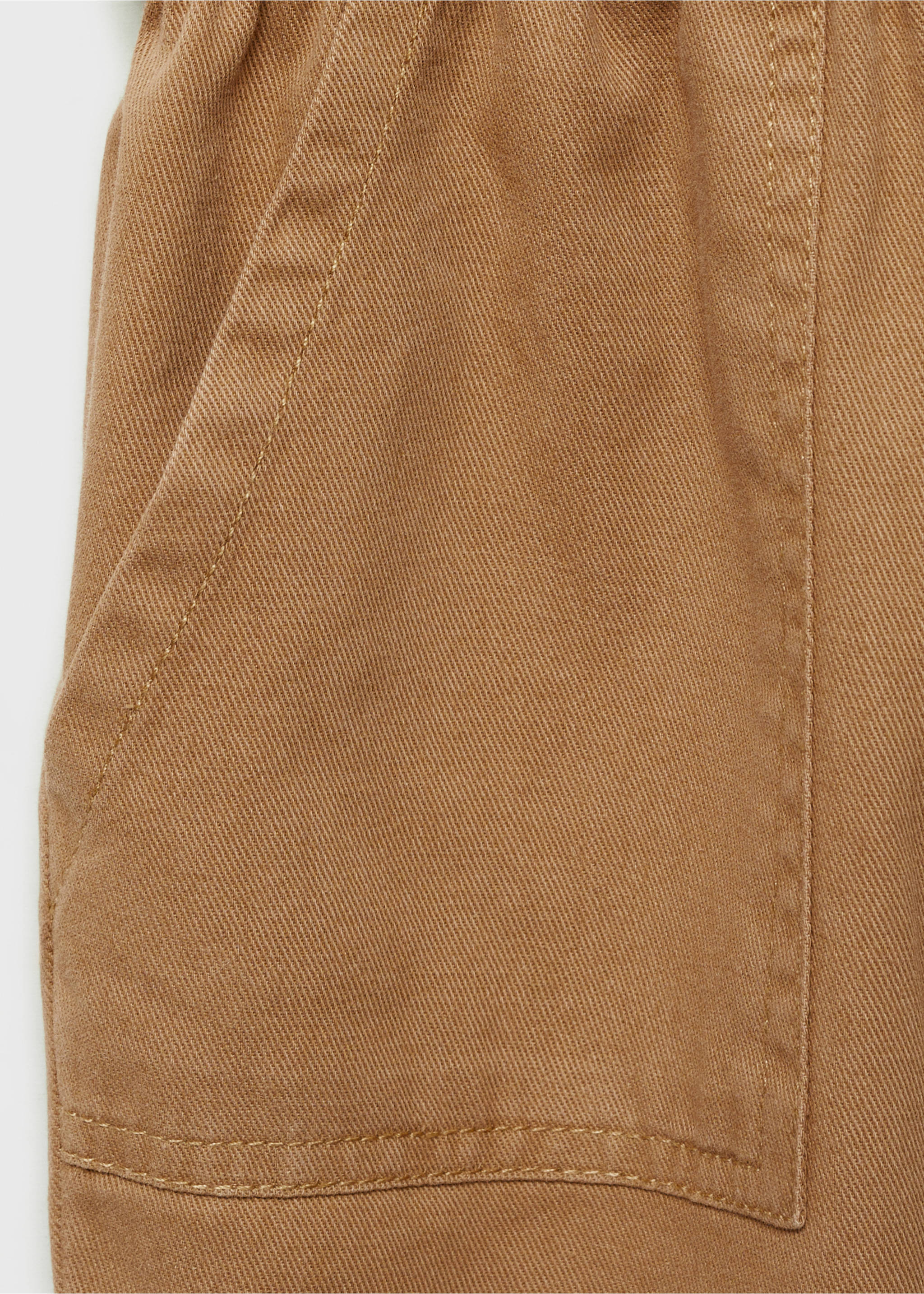 Buttoned long jumpsuit - Details of the article 0, Medium Brown. Ref: 87073635-00.