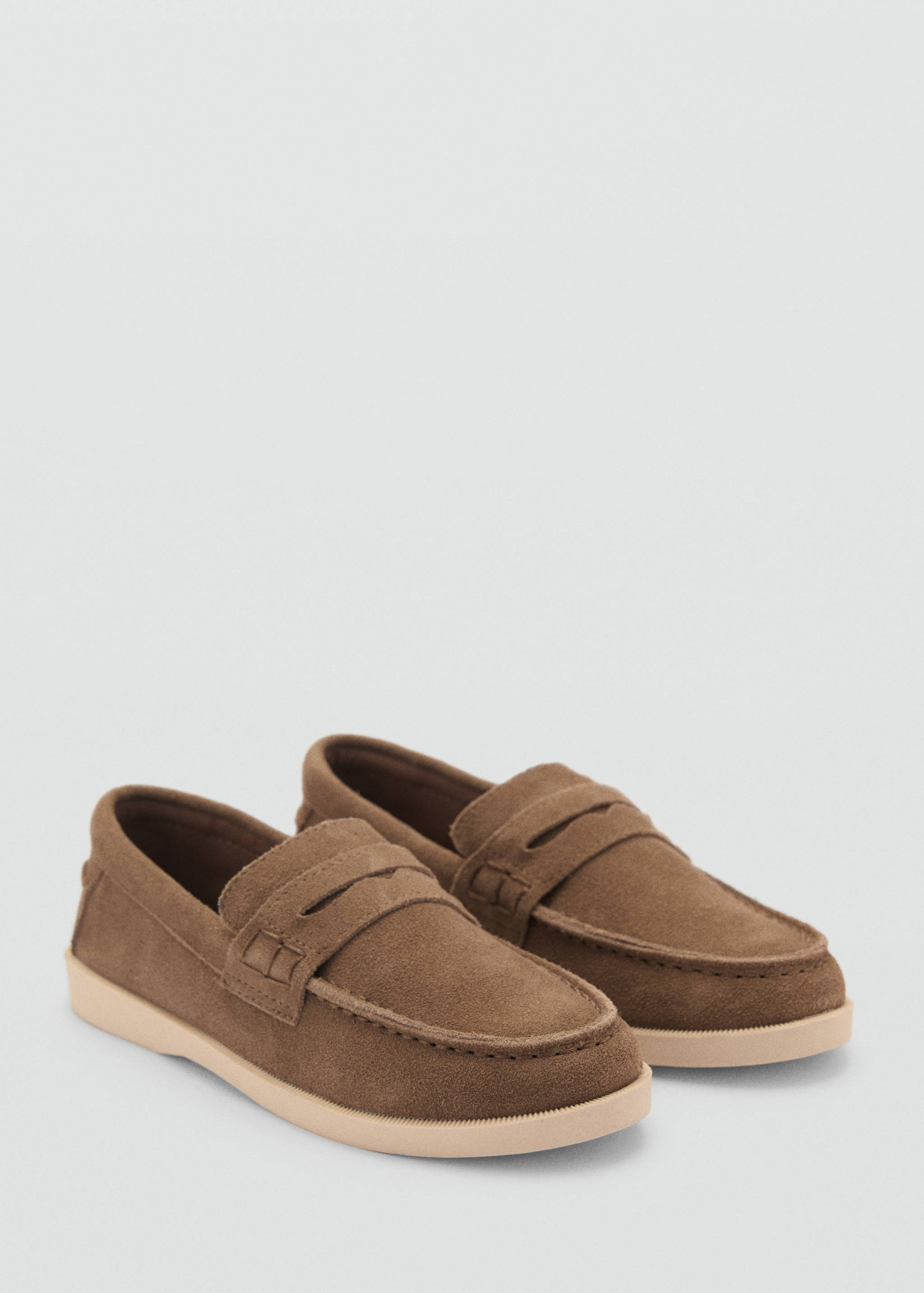 Suede leather loafers - Medium plane