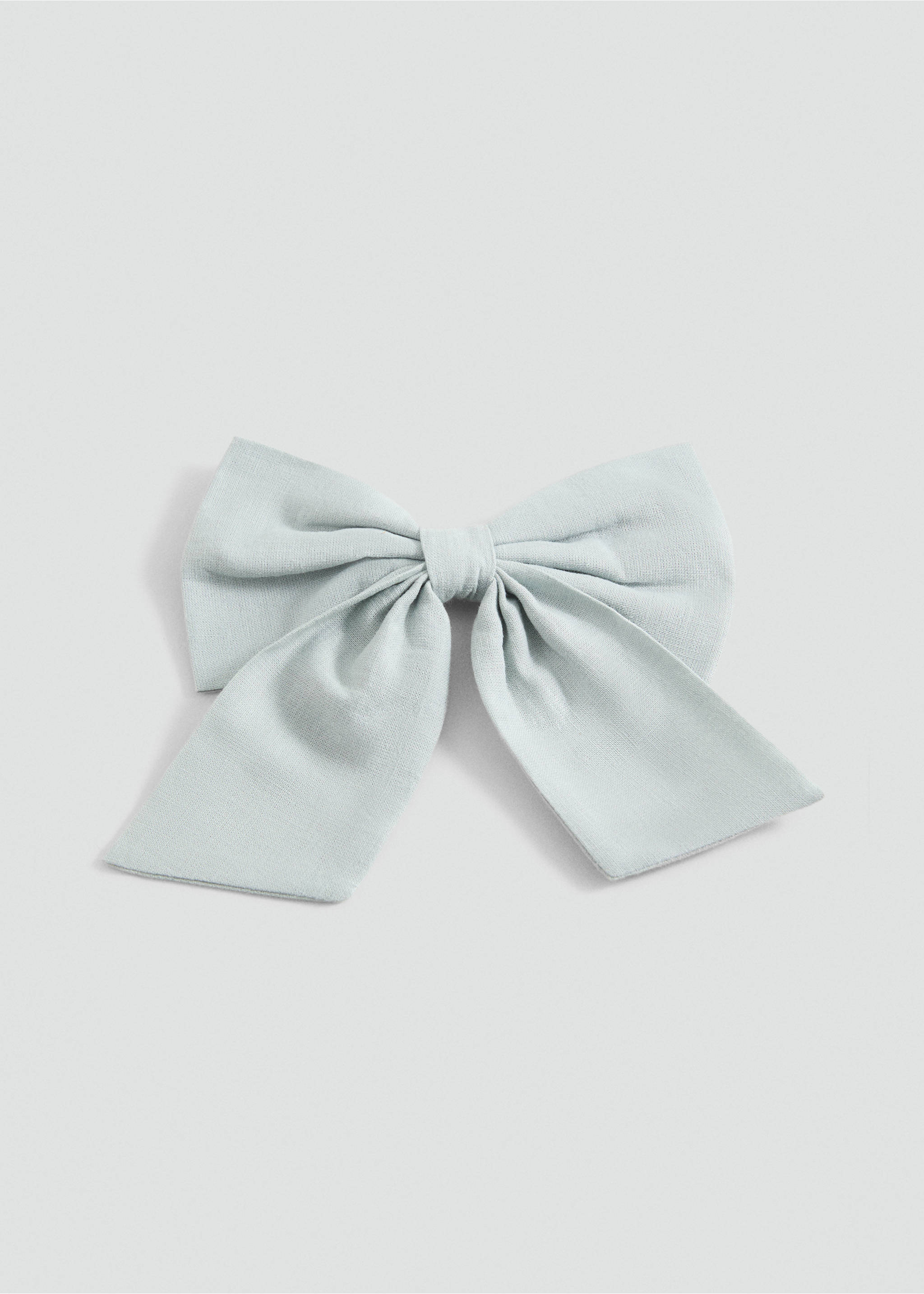 Bow hairclip - Article without model, Aqua Green. Ref: 87073638-00.