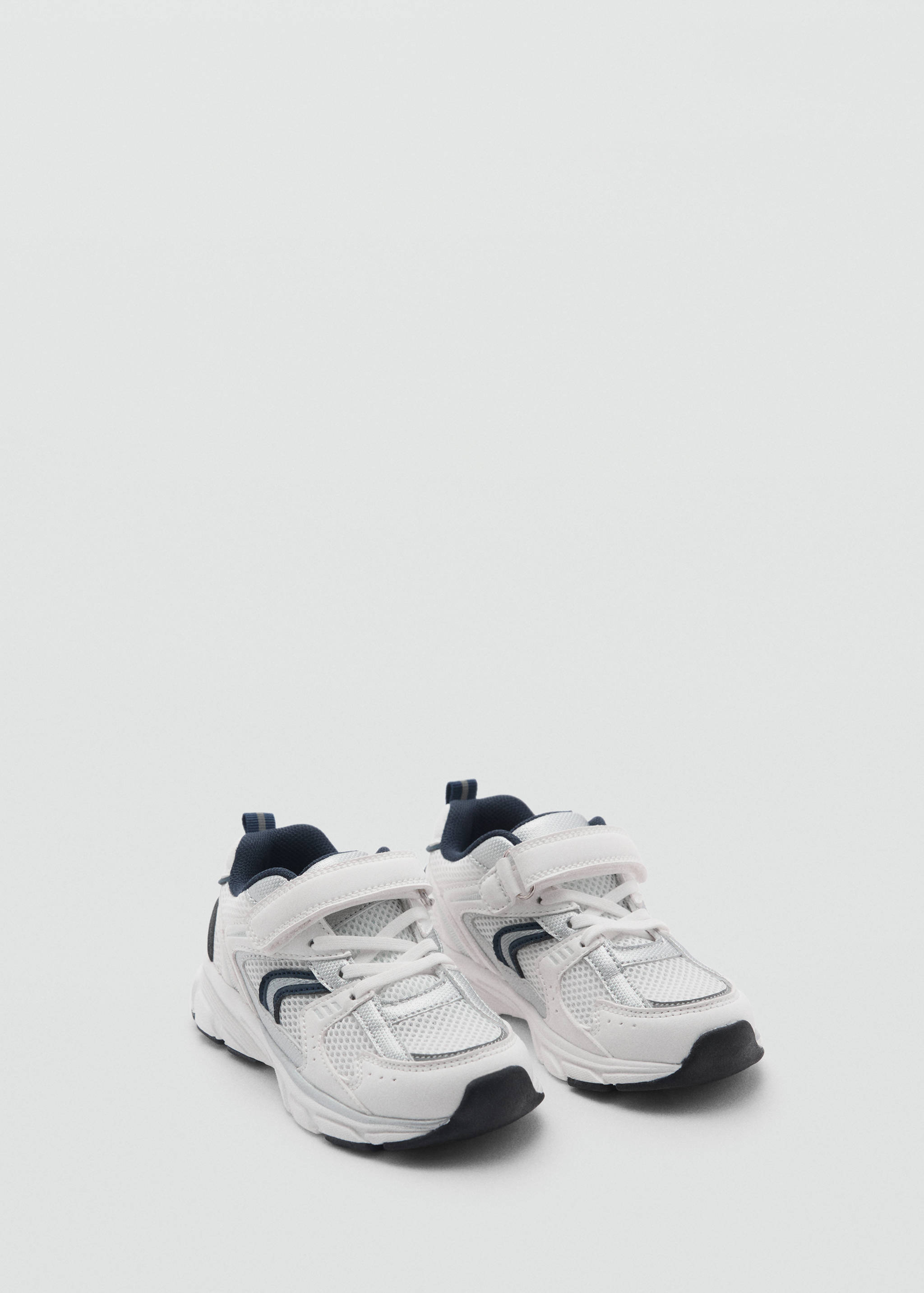 Velcro fastening mixed sneakers - Medium plane