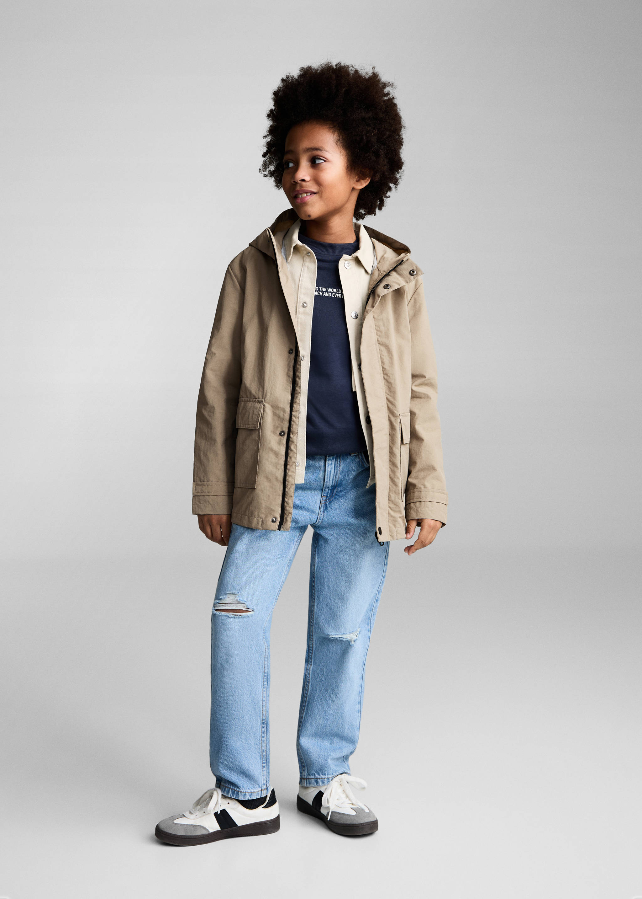 Hooded barn jacket - General plane