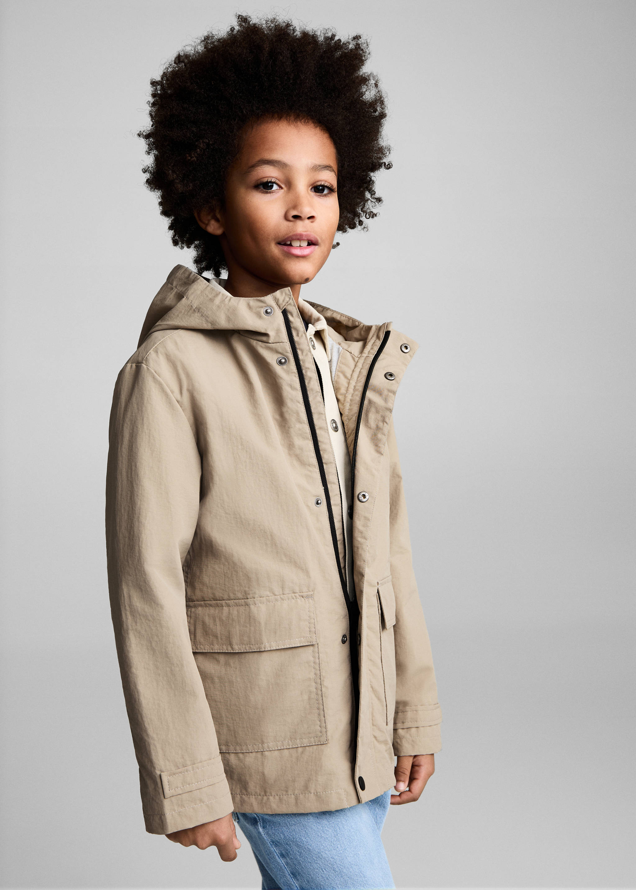 Hooded barn jacket - Medium plane