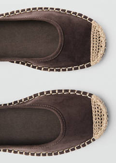 Lace-up cotton espadrilles — Charcoal 4
