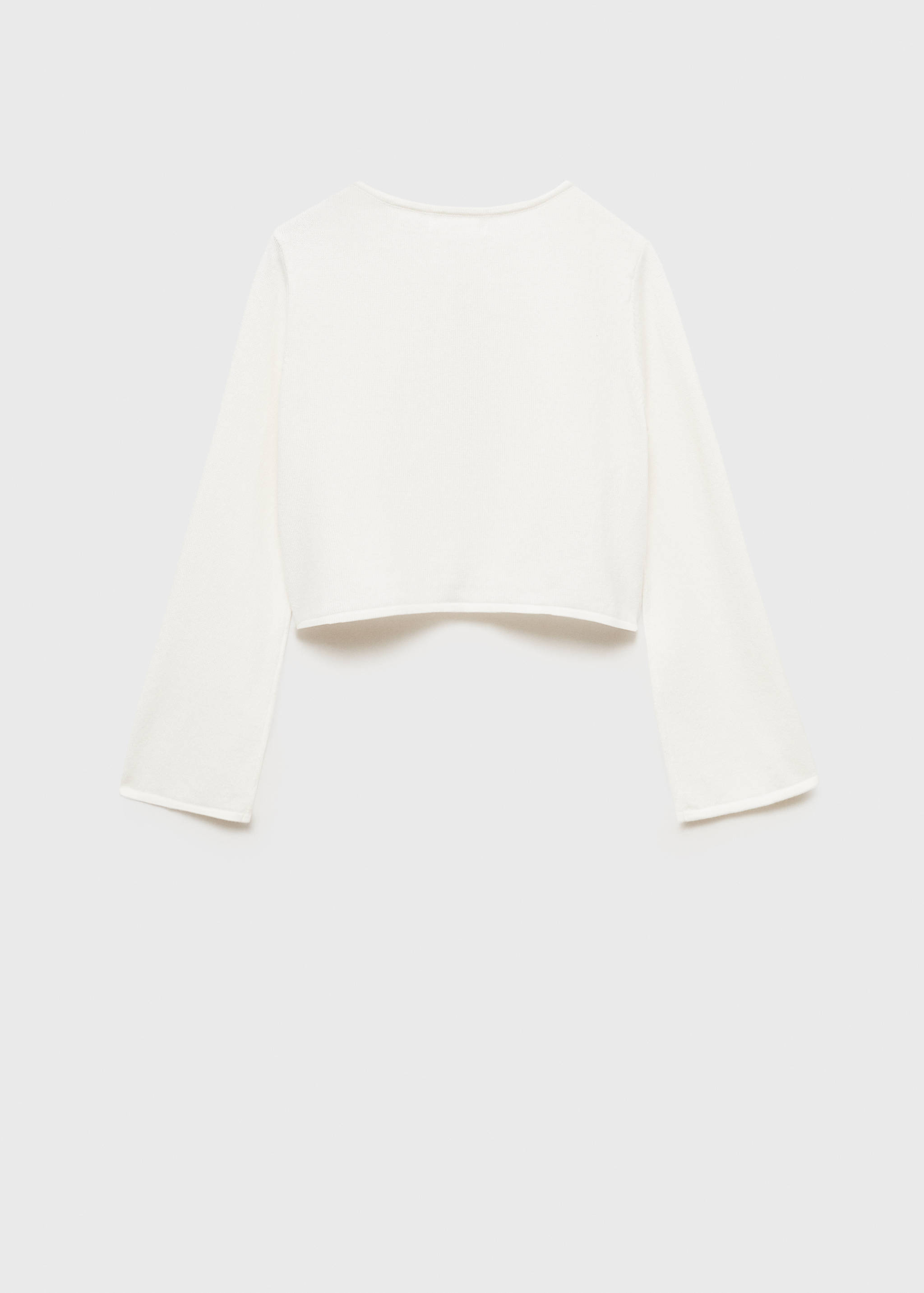 Fine-knit cotton cardigan - Reverse of the article