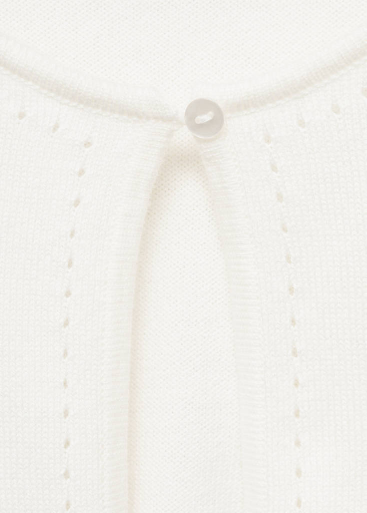 Fine-knit cotton cardigan — Off White