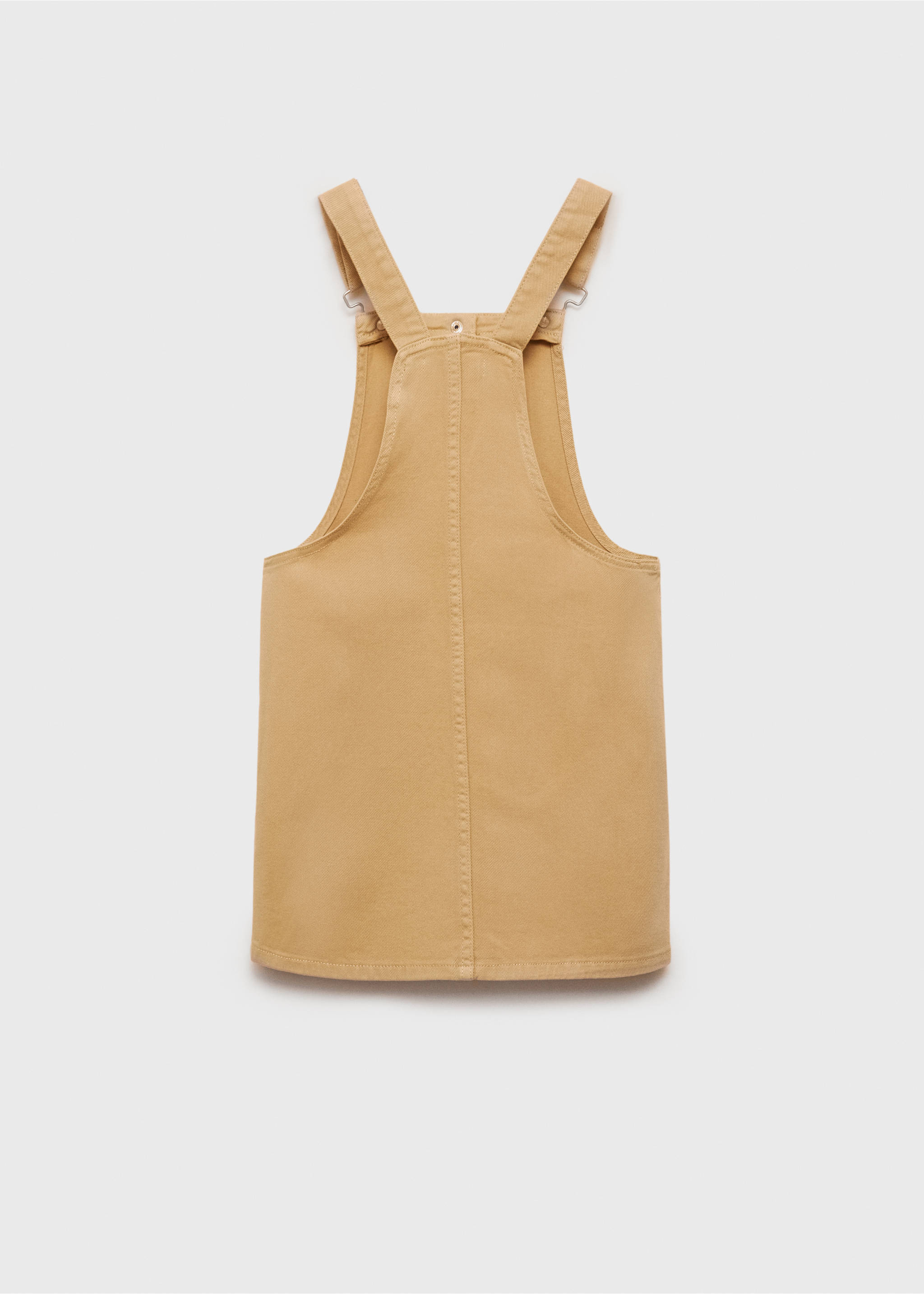 Robe chasuble courte en jean - Verso de l’article, Marron moyen. Ref: 87073651-00.