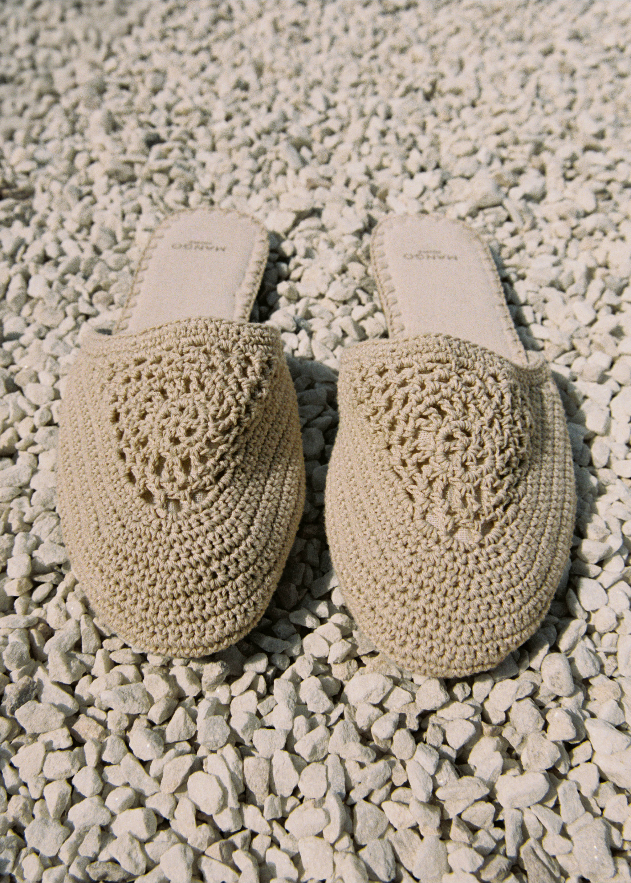 Cotton braided slippers - Details of the article 7, Sand. Ref: 87073656-00.