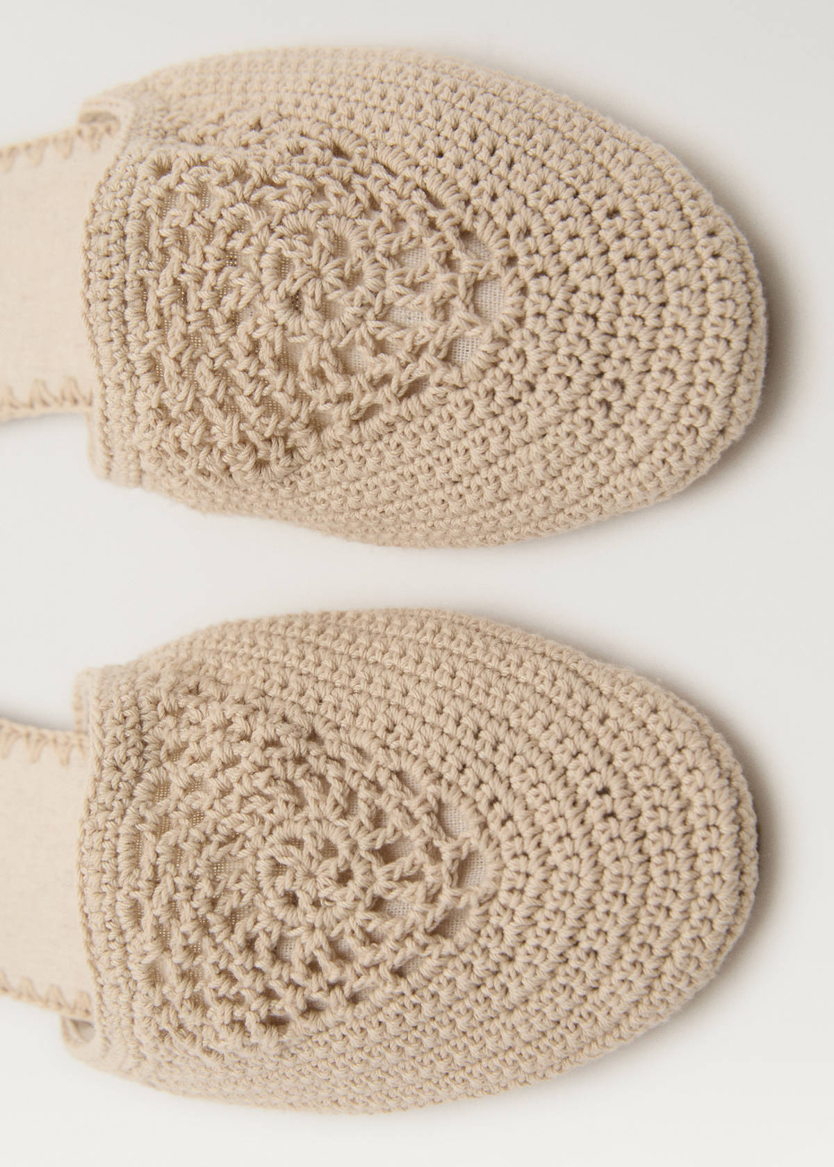 Cotton braided slippers — Sand