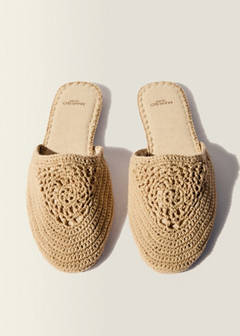 Cotton braided slippers — Sand 4