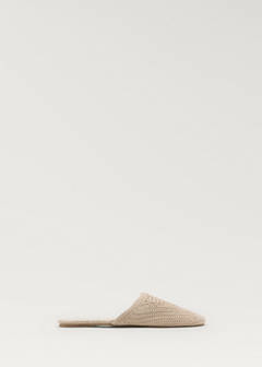 Cotton braided slippers — Sand 11