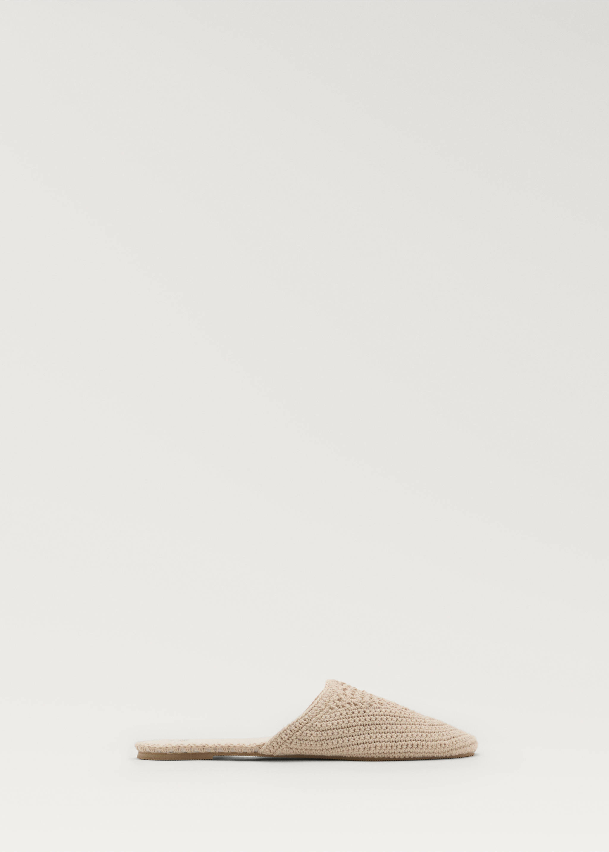 Cotton braided slippers - Article without model, Sand. Ref: 87073656-00.