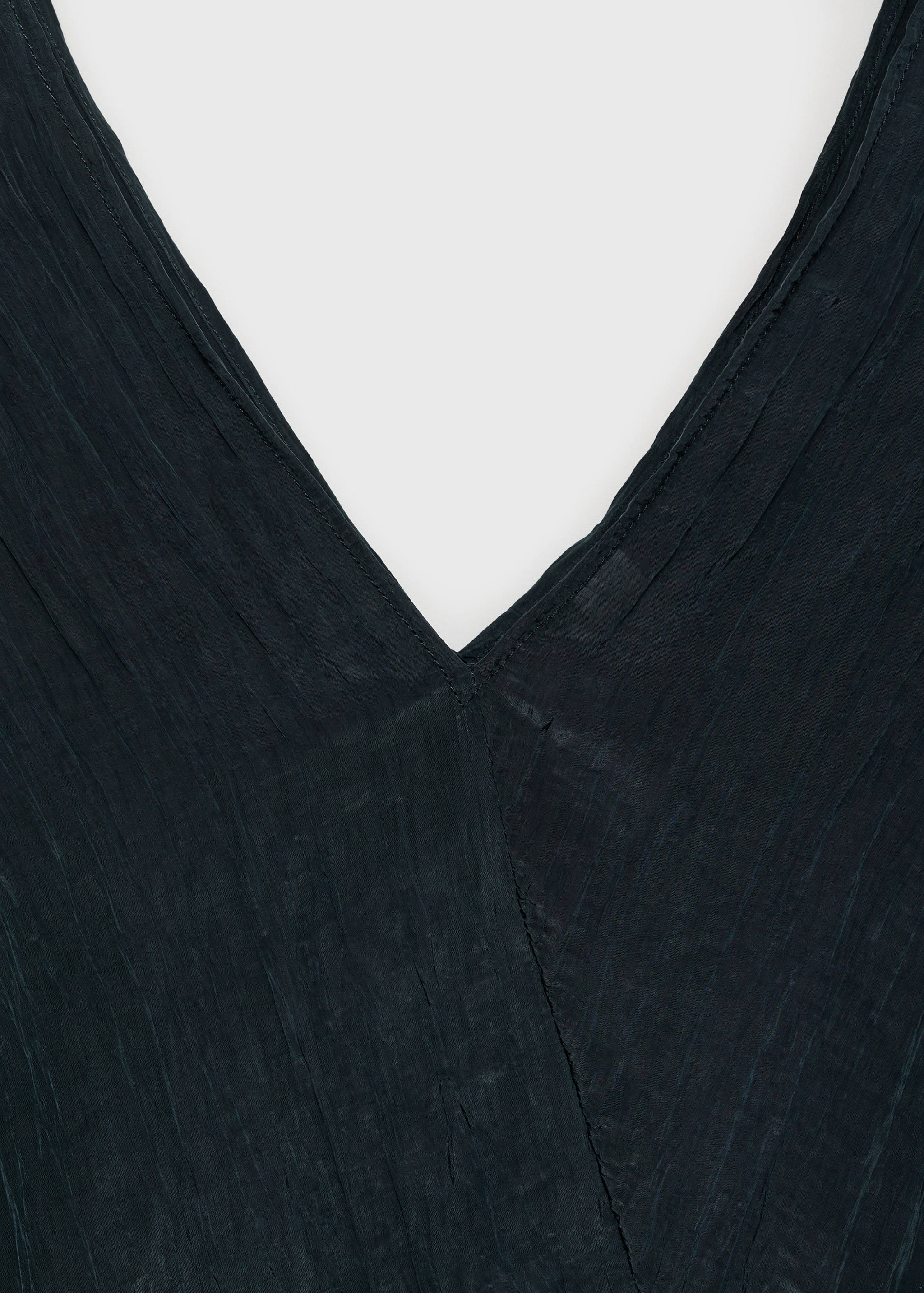 Top cu guler în V și aspect șifonat - Detaliu al articolului 8