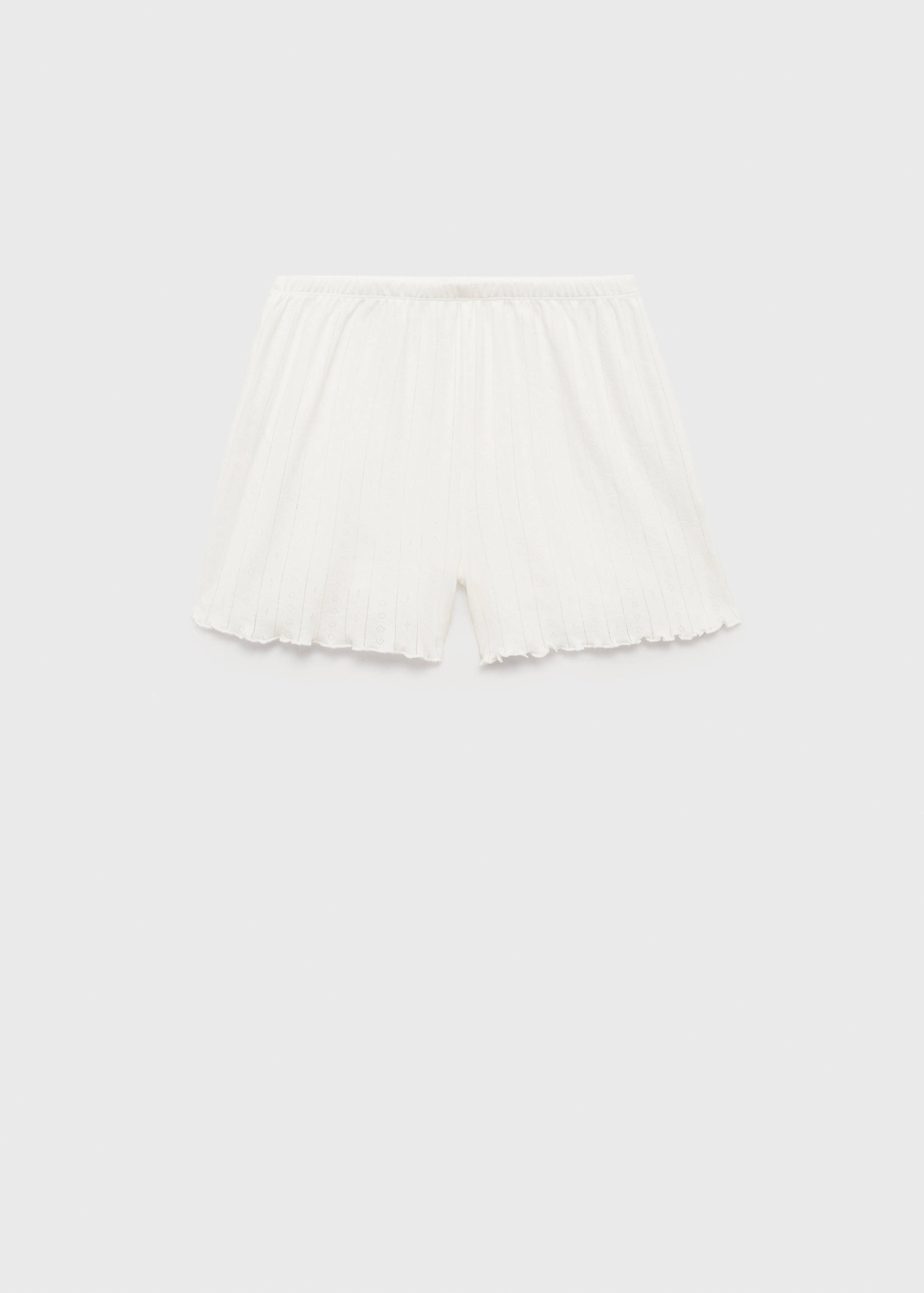Unstitched cotton pajama shorts - Article without model