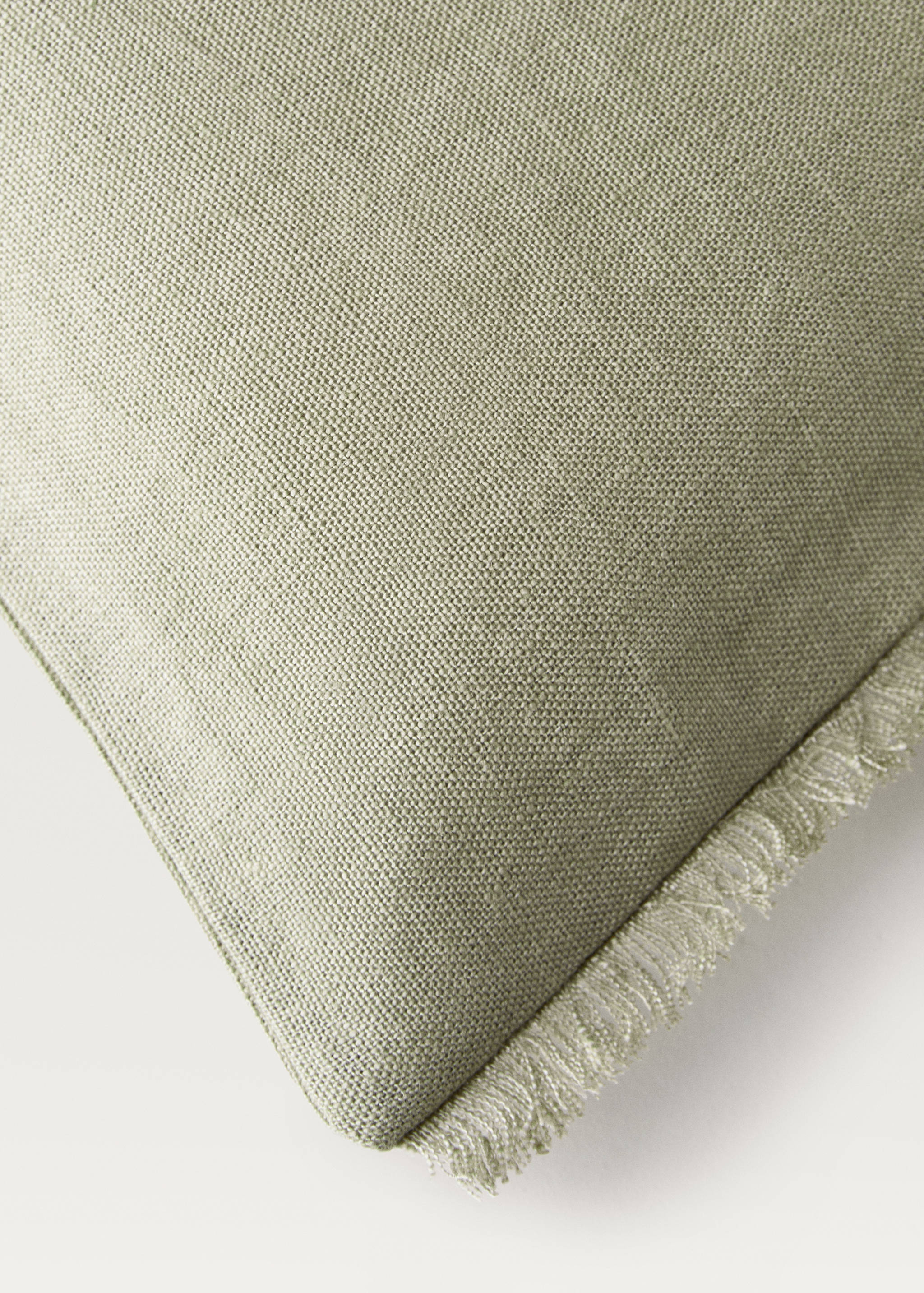Linen fringed cushion cover 30x50 cm - Details of the article 3