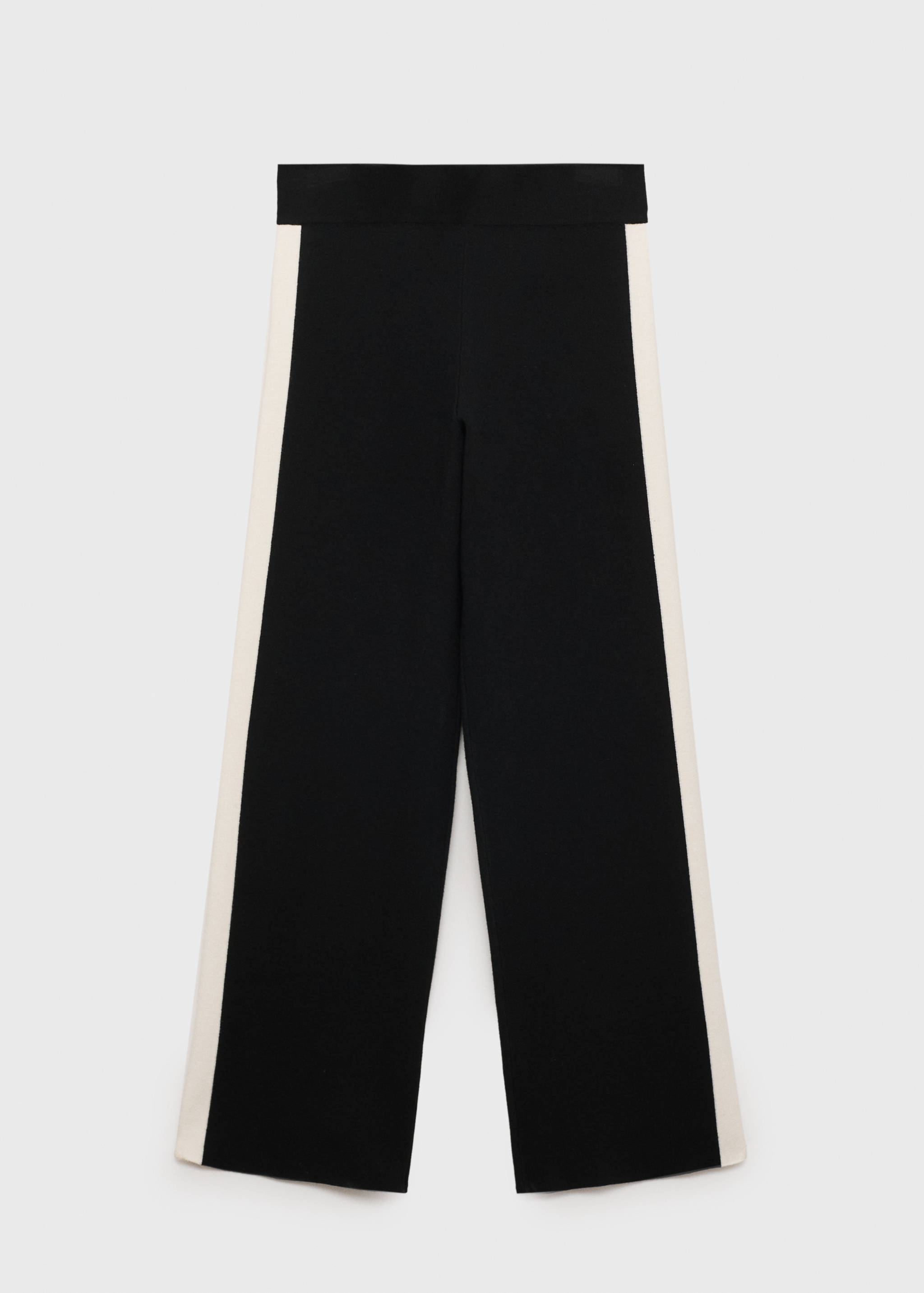 Gebreide broek met contrasterende streep - Artikel zonder model