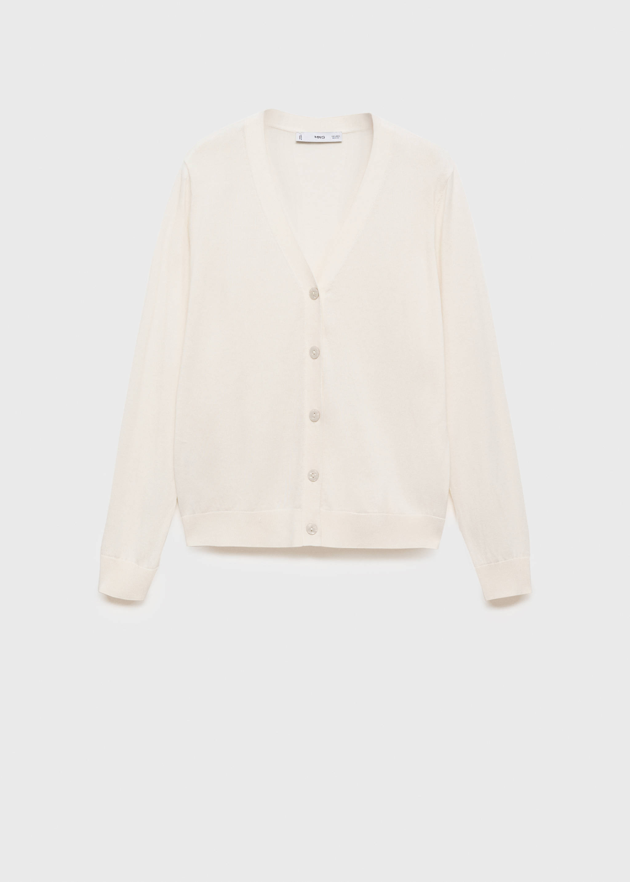 Kardigan z prążkowanej dzianiny z domieszką jedwabiu morwowego - Artykuł bez modela/modelki